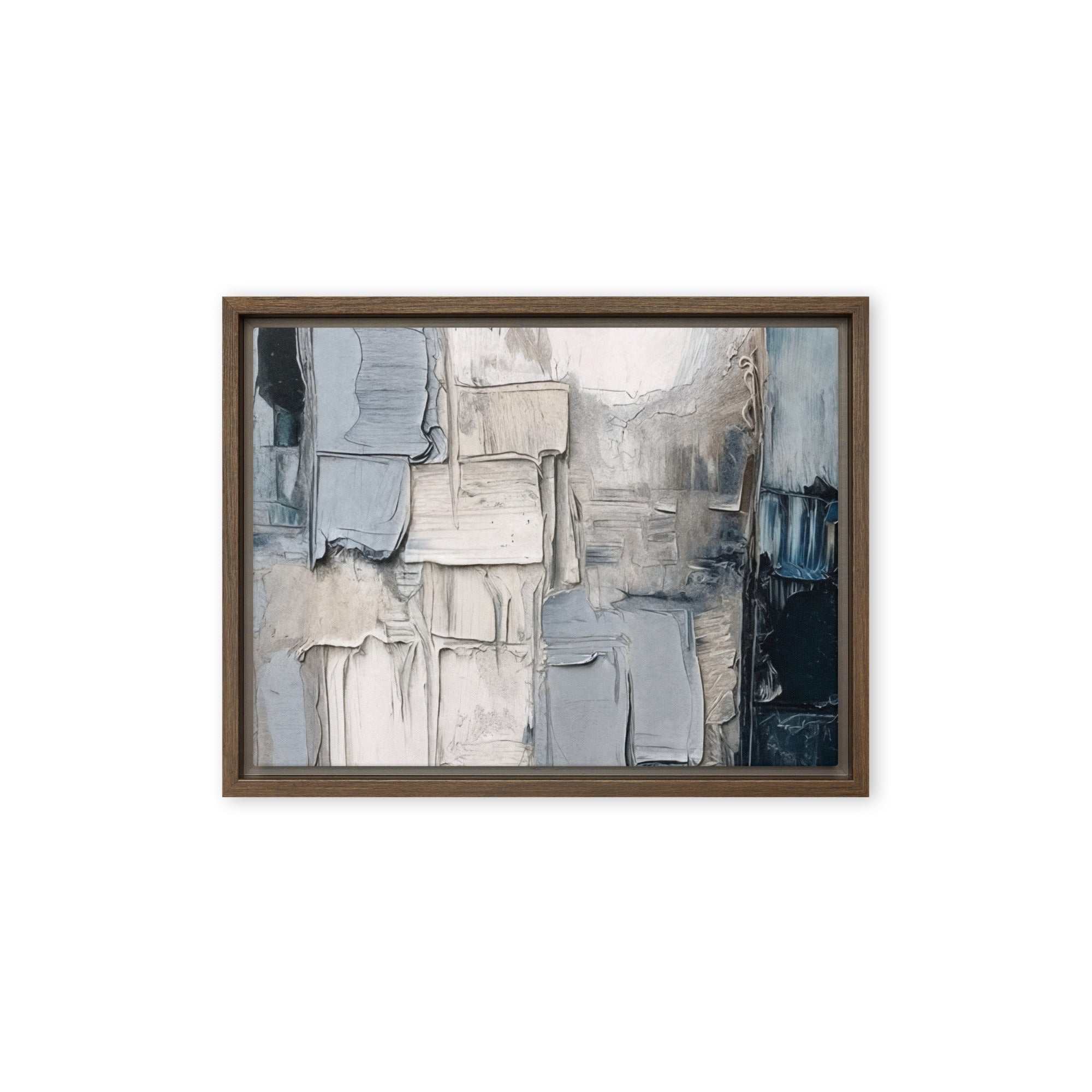 Haze framed canvas print product view in black frame, 12 x 18 inch universal size