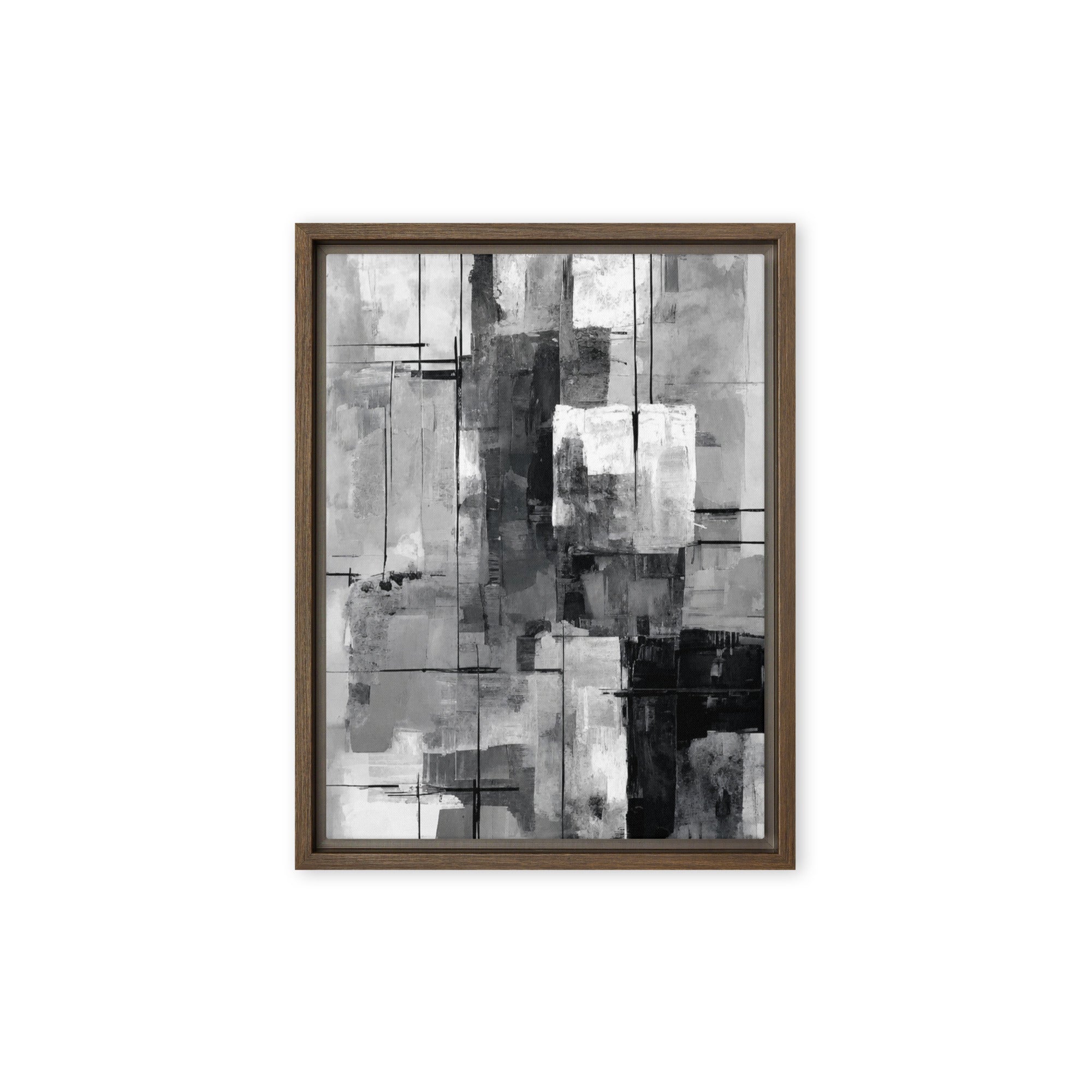 Align framed canvas print product view in black frame, 12 x 18 inch universal size