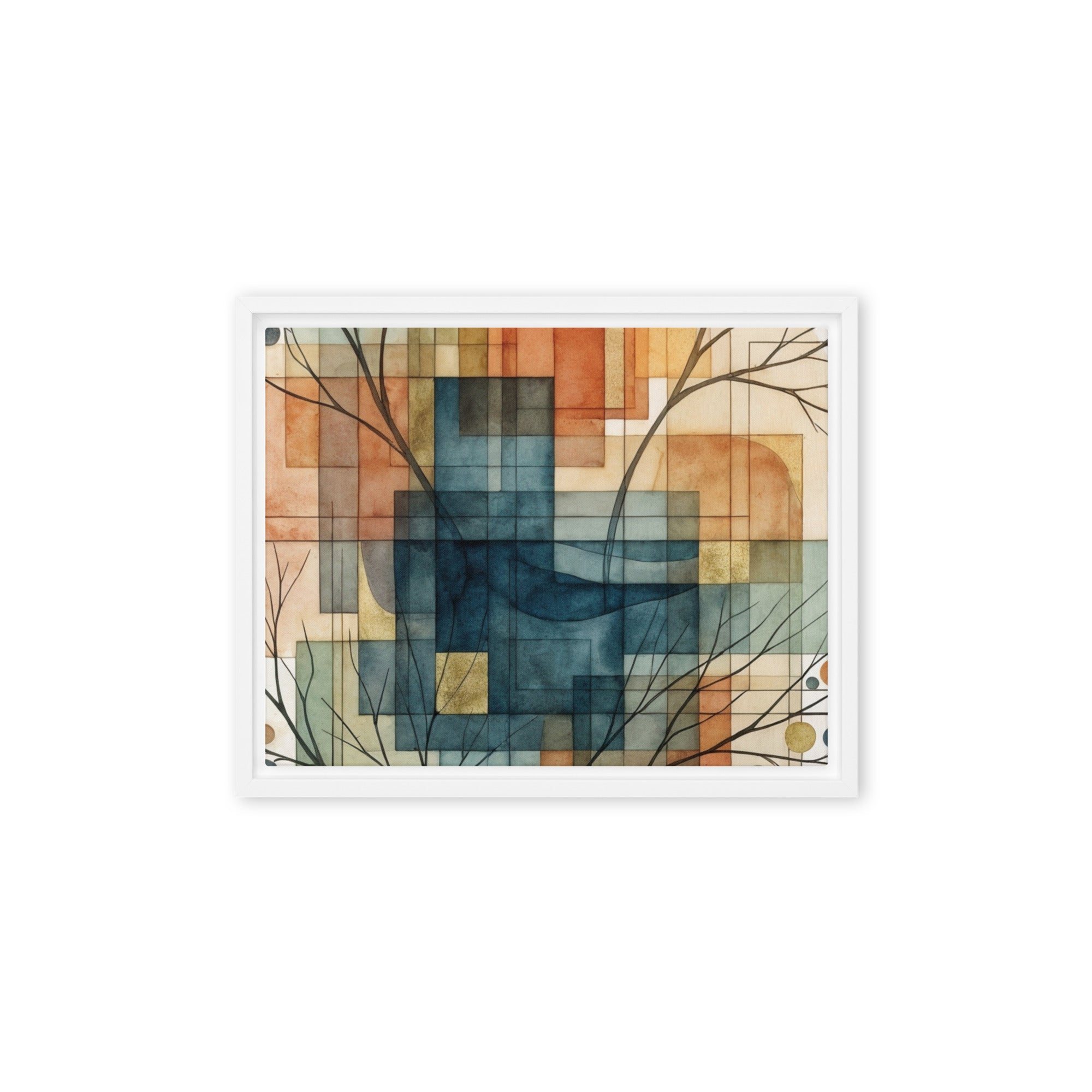 Always framed canvas urban front-facing product image in black frame, 12 x 18 inch universal size