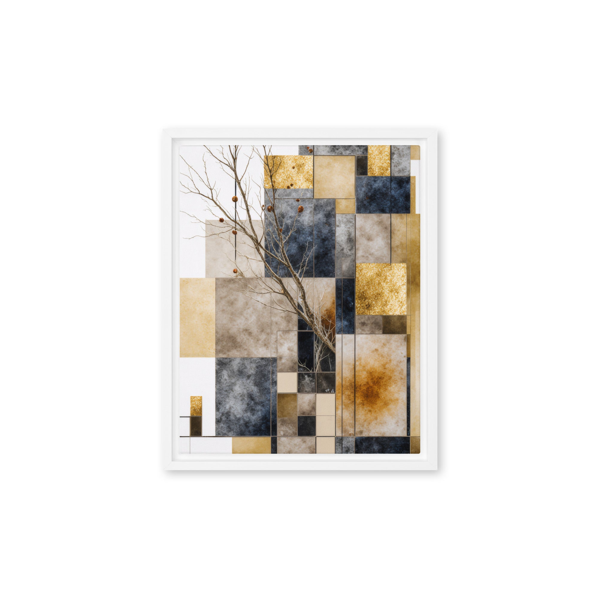 Scorie framed canvas print product mockup in black frame, 18 x 24 inch large size