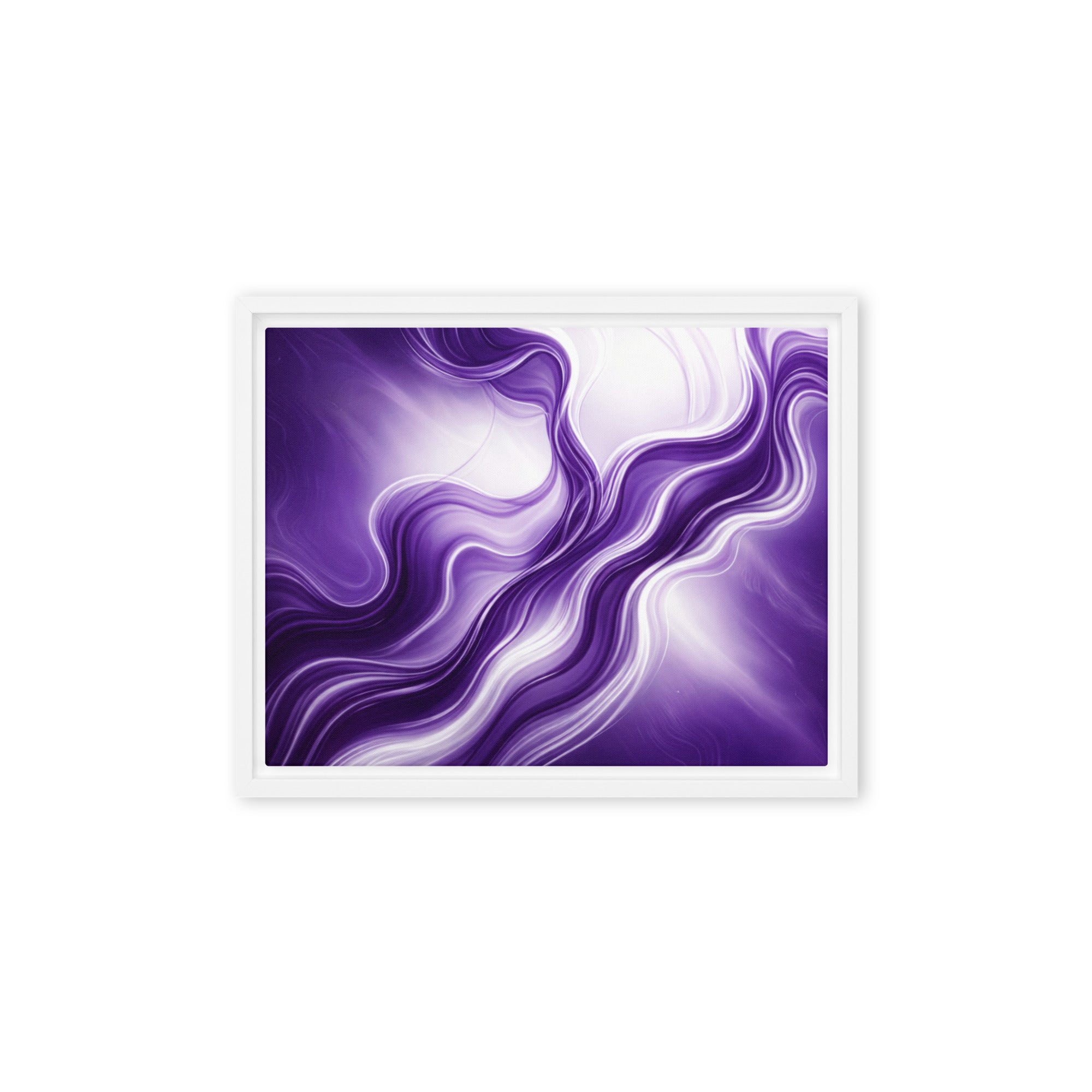 Silk framed canvas print shown in front view in black frame, 20 x 30 inch large size
