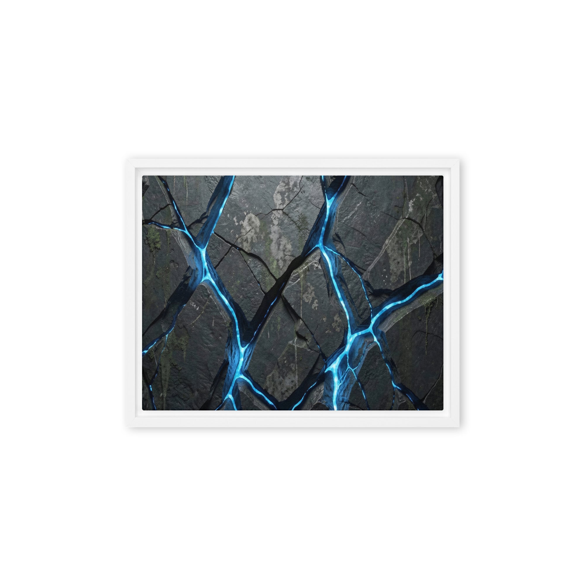 Igneous framed canvas print product image in black frame, 20 x 28 inch large size