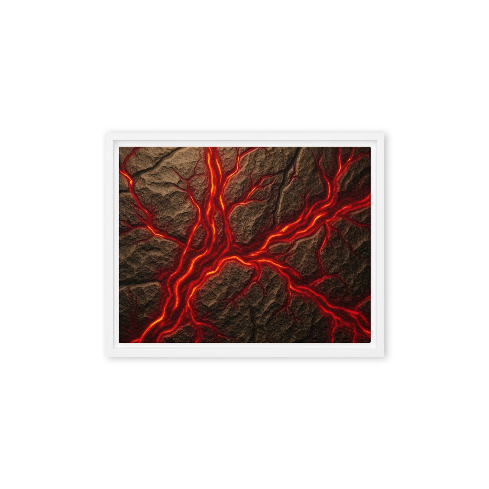 Magma framed canvas print product image in black frame, 20 x 28 inch large size