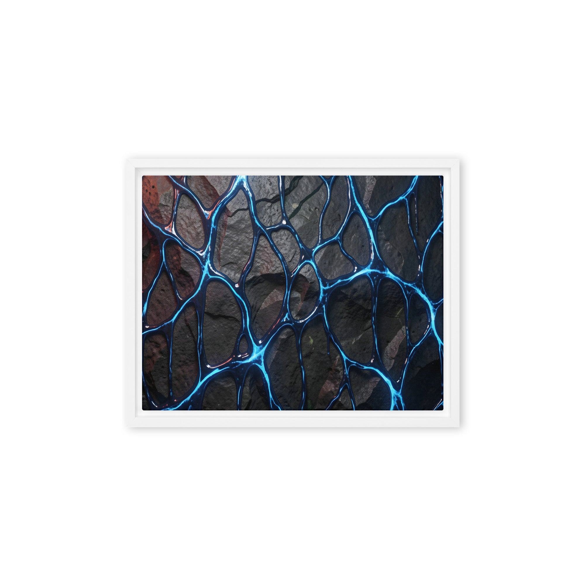 Magmatic framed canvas print product image in black frame, 20 x 28 inch large size