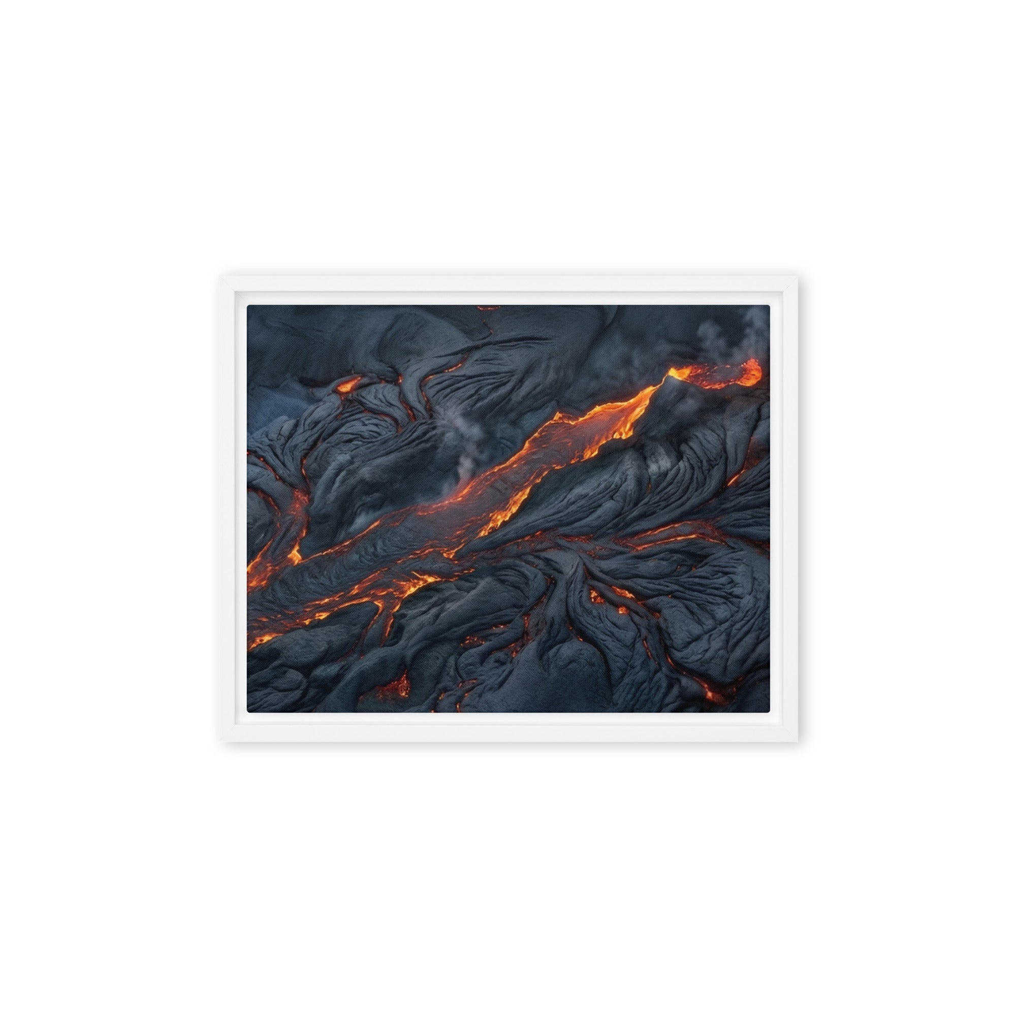 Molten framed canvas print product image in black frame, 20 x 28 inch large size