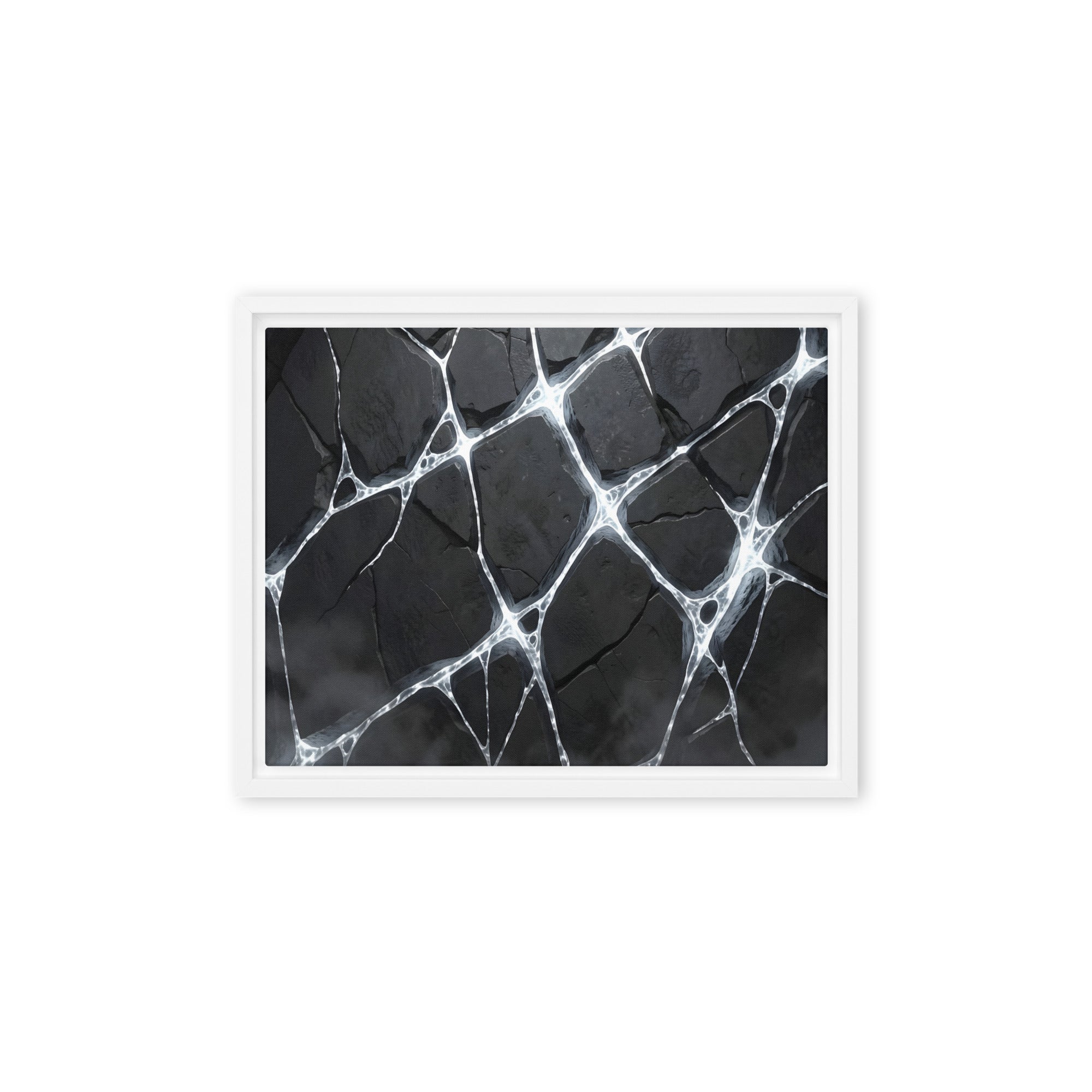 Pumice framed canvas print product image in black frame, 20 x 28 inch large size