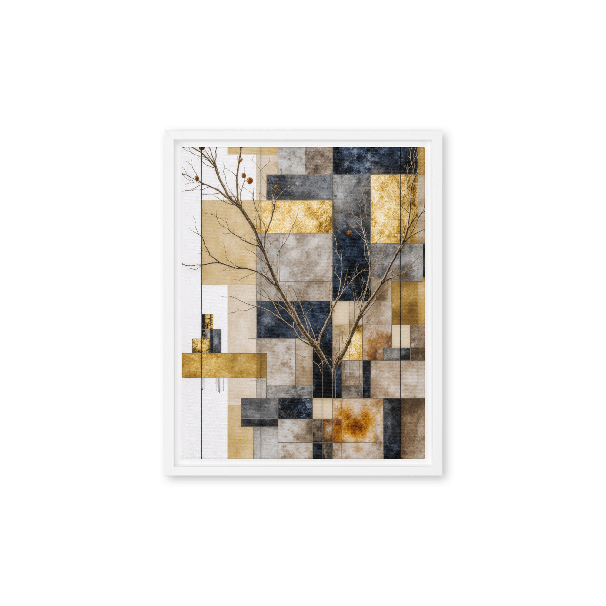 Solari framed canvas print product image in black frame, 20 x 28 inch large size