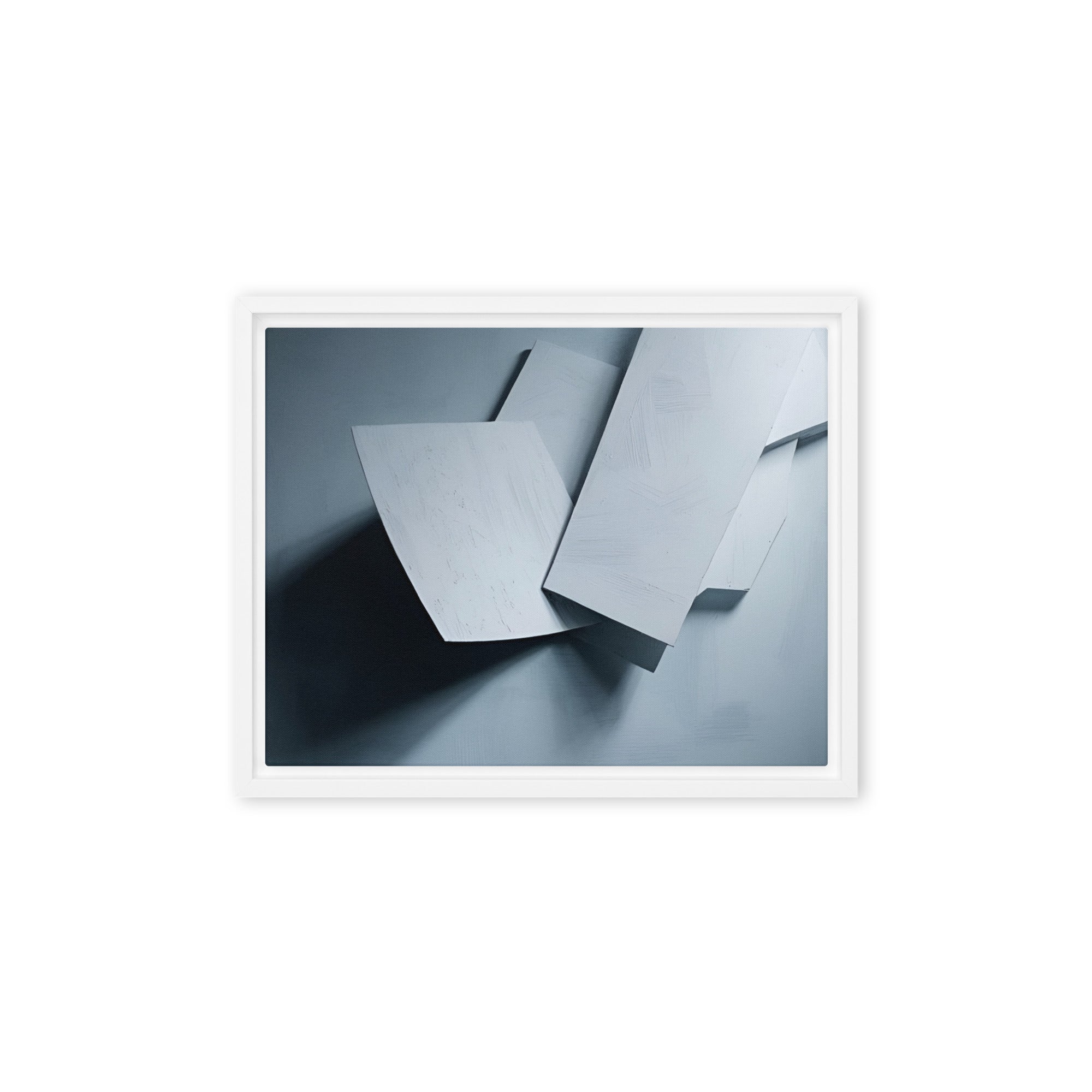Silhouette framed canvas print product image in black frame, 20 x 28 inch large size