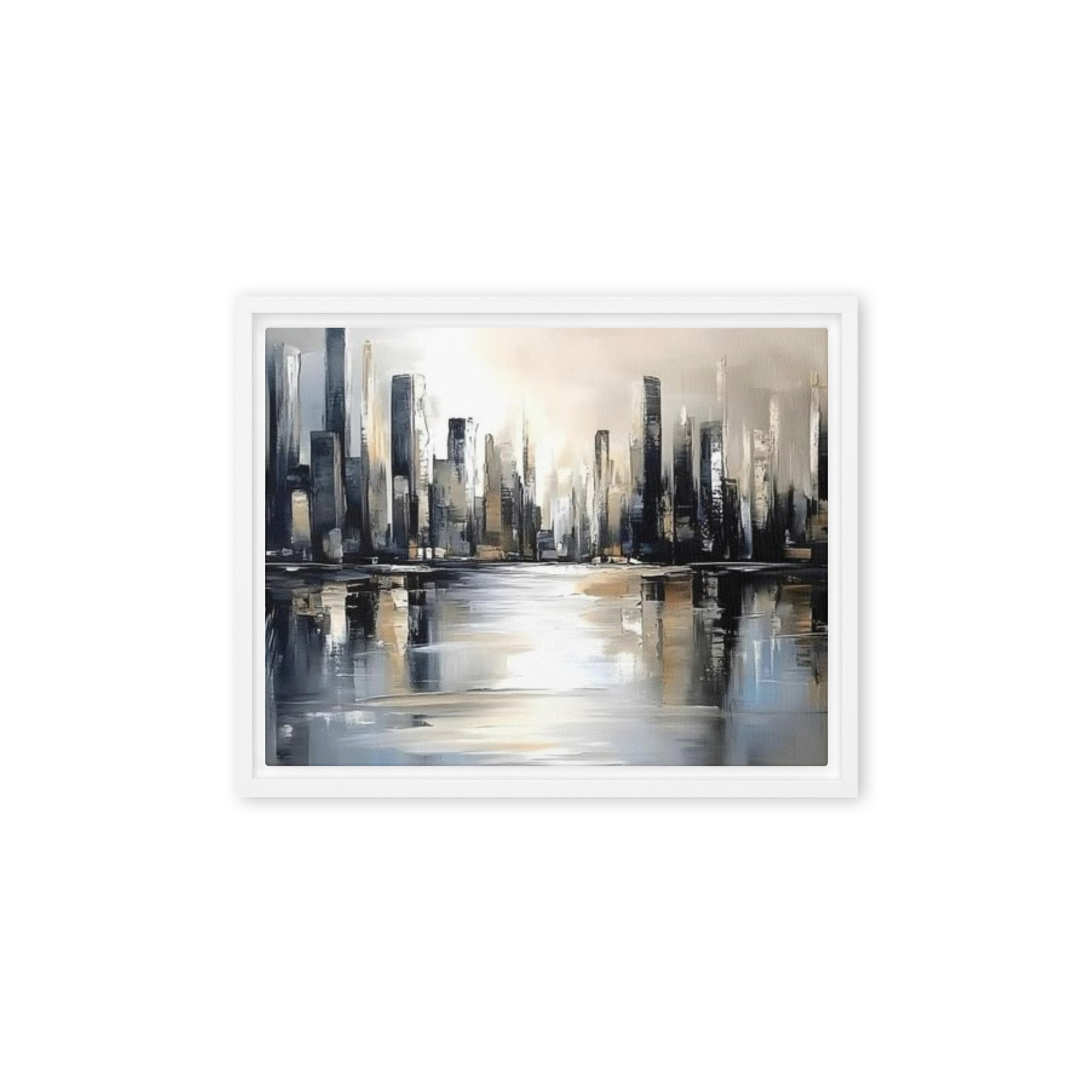 Sharps framed canvas print, front view in black frame, 18 x 24 inch large size