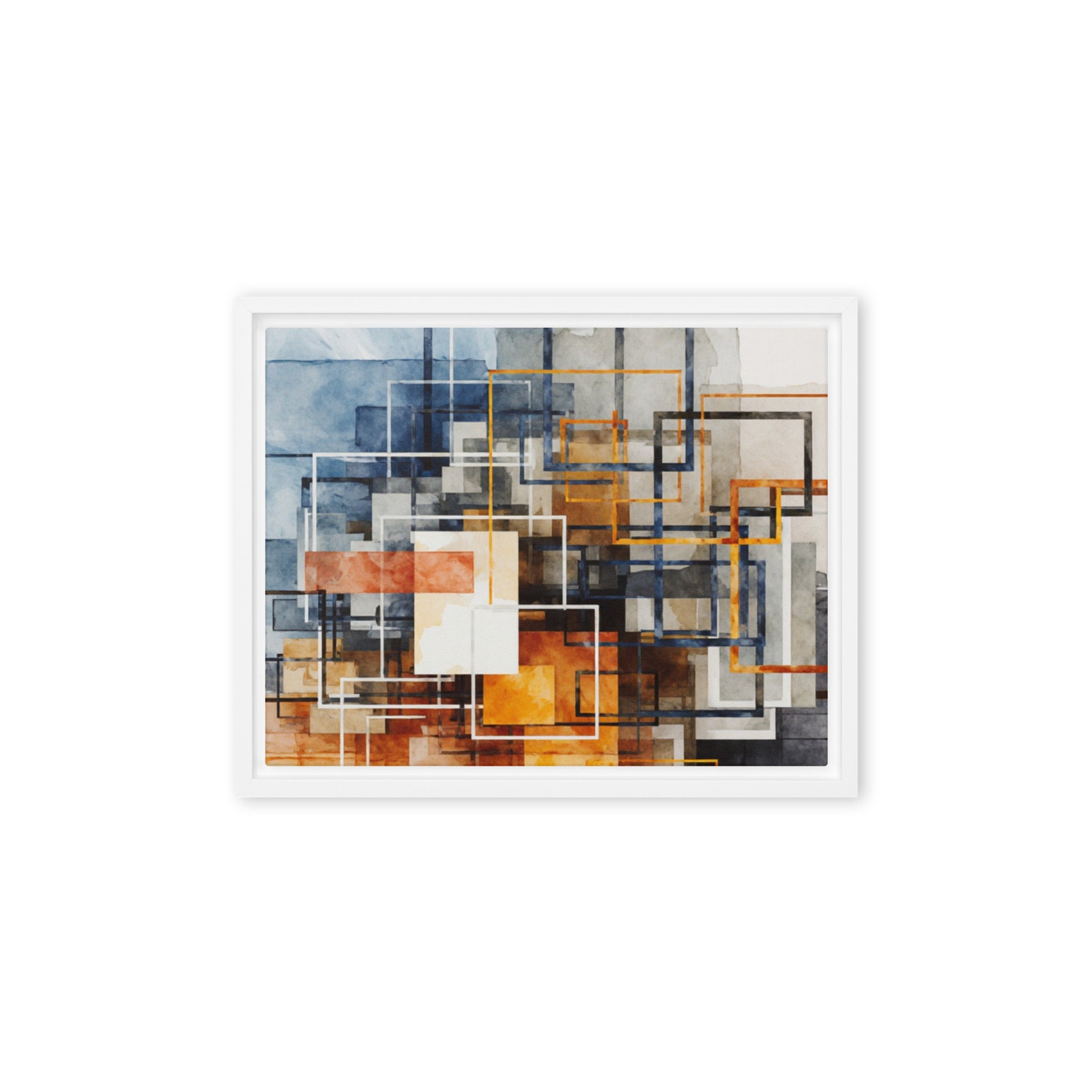 Stratum framed canvas print product image in black frame, 20 x 28 inch large size