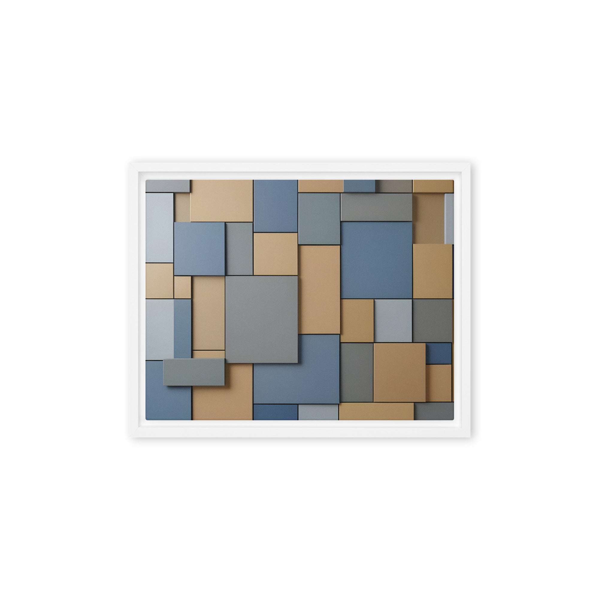Agate framed canvas print shown in front view in black frame, 20 x 30 inch large size