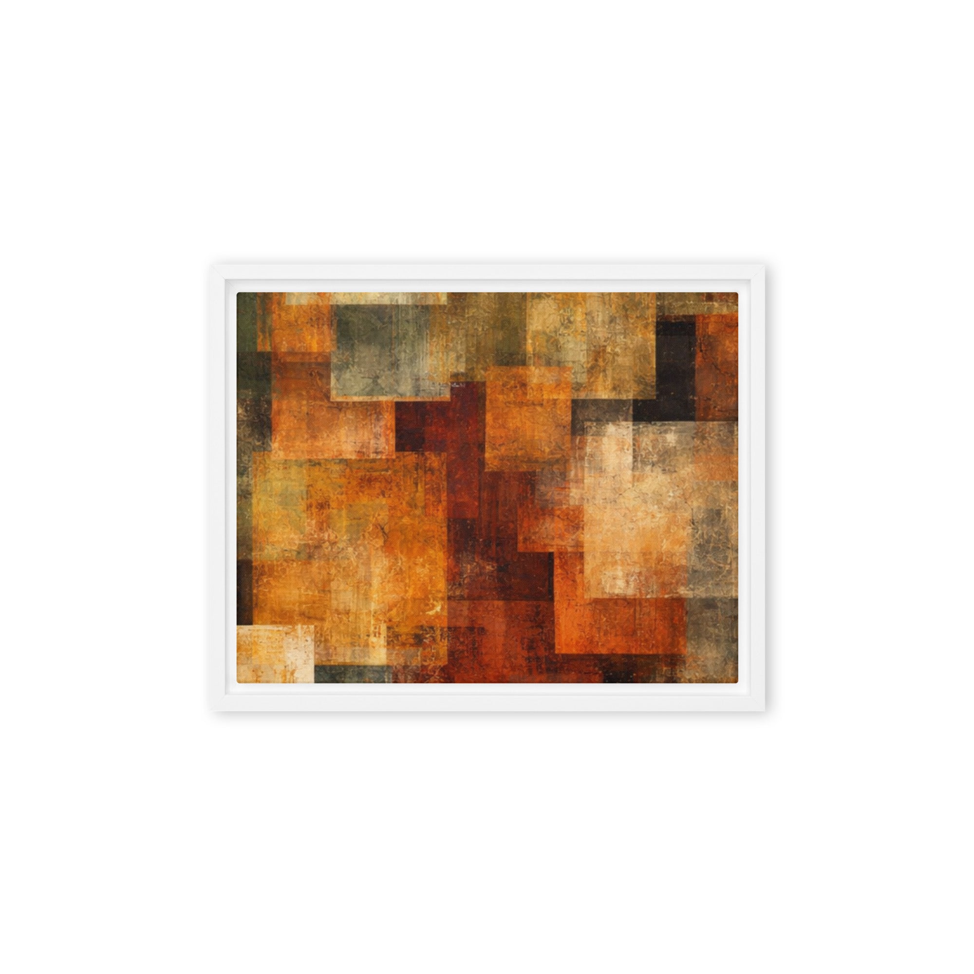 Harvest framed canvas print product image in black frame, 20 x 28 inch large size