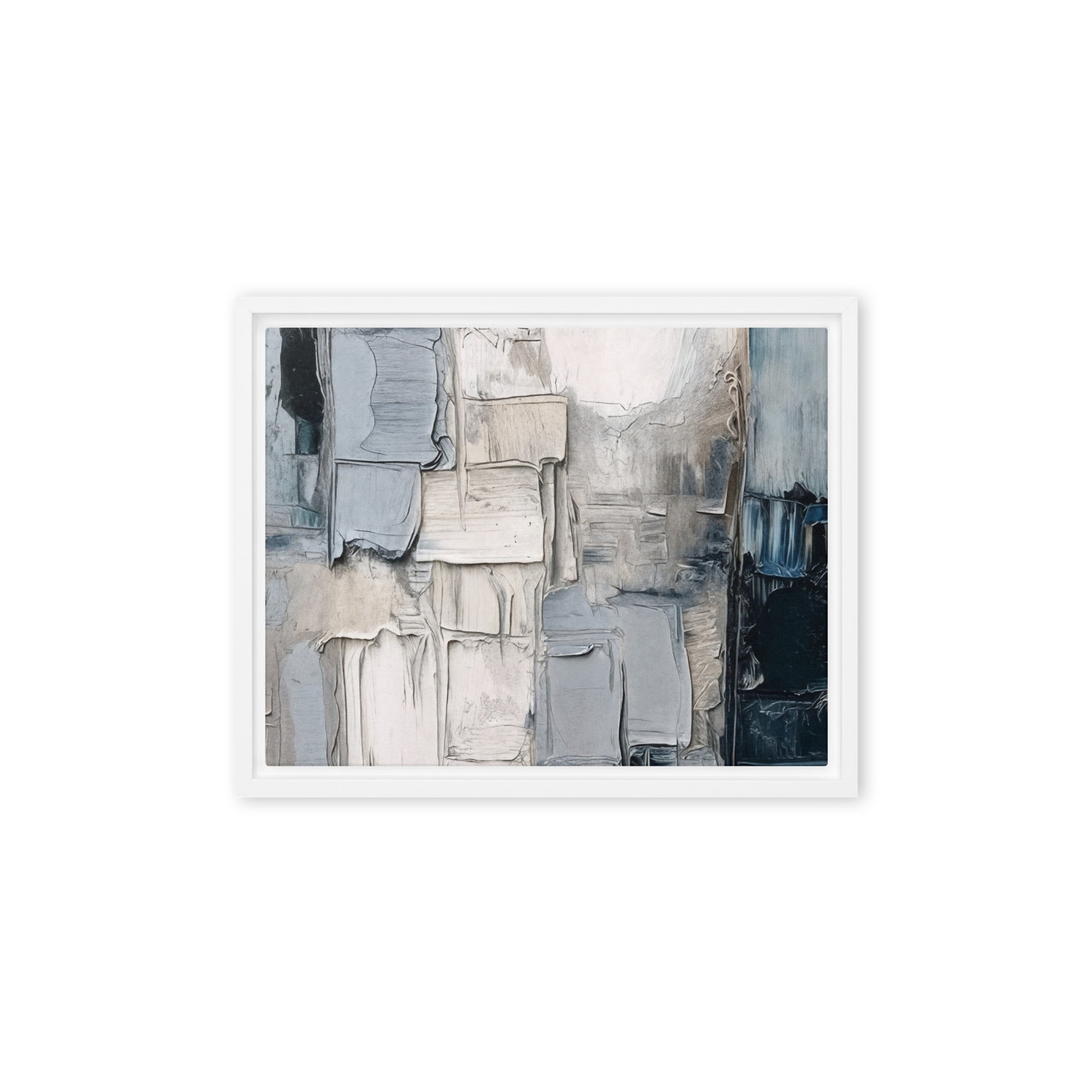 Haze framed canvas print product image in black frame, 20 x 28 inch large size