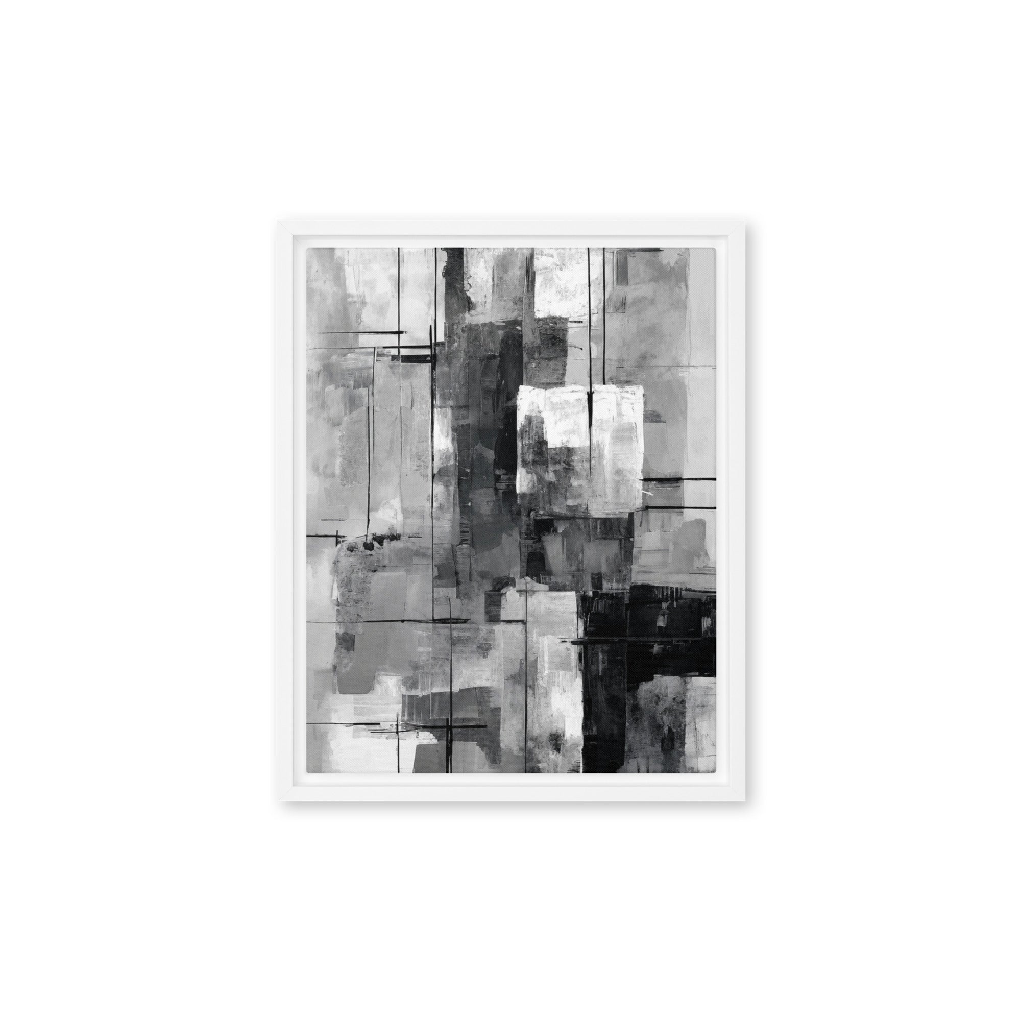 Align framed canvas print product image in black frame, 20 x 28 inch large size