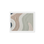 Talus framed canvas artwork with angular rock-like forms and deep charcoal contrasts, shown on white.
