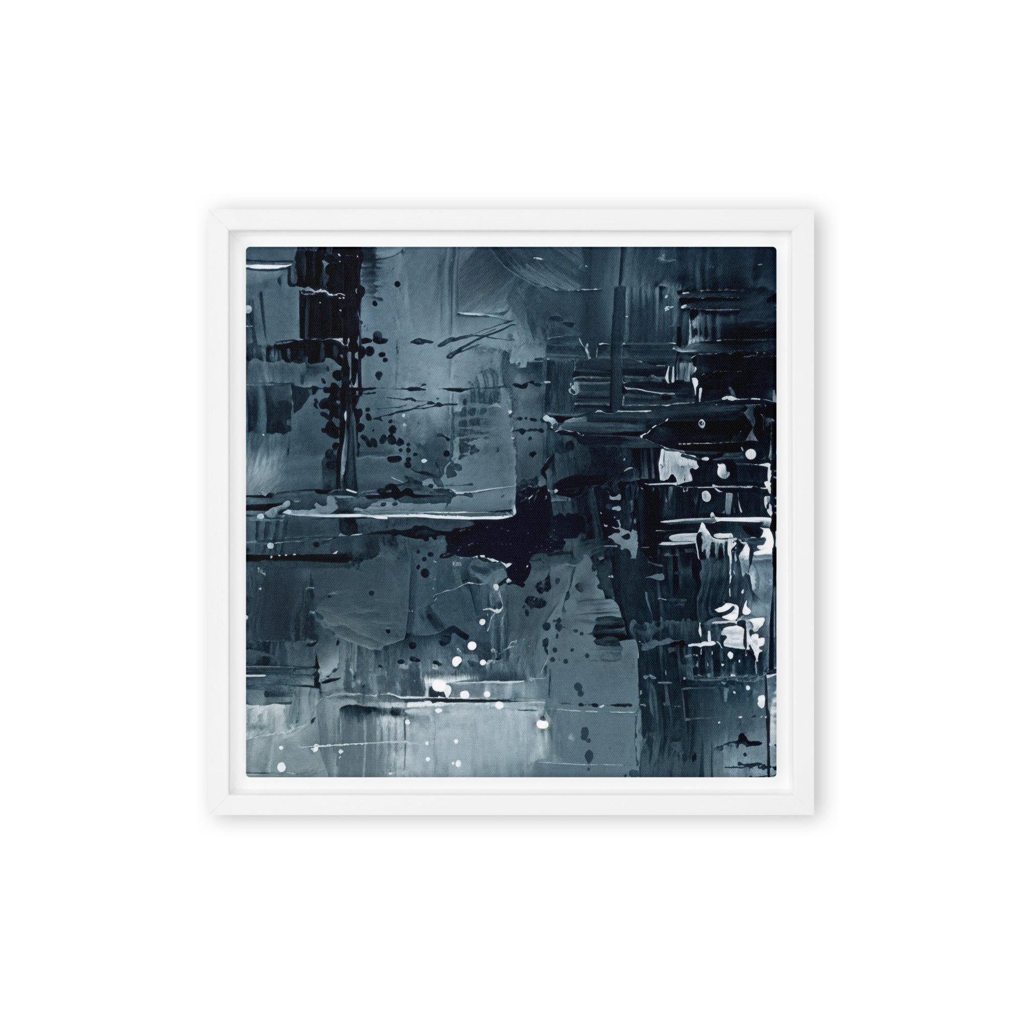 Amidst wall art product image as a framed canvas print in black frame, 24 x 32 inch large size