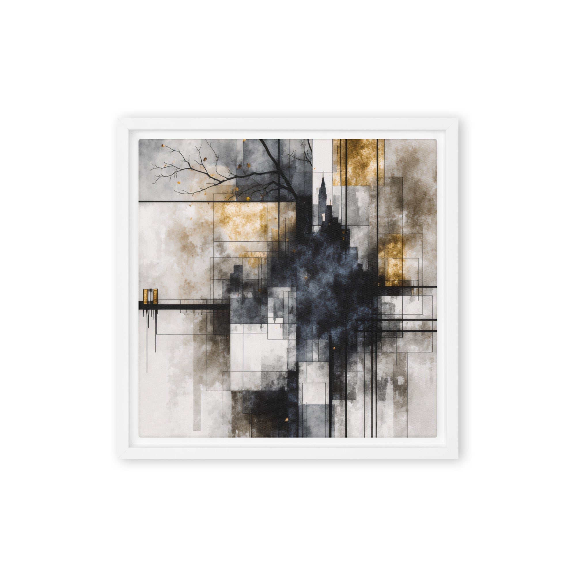 Brasier framed canvas print front-facing product image in black frame, 24 x 36 inch statement piece