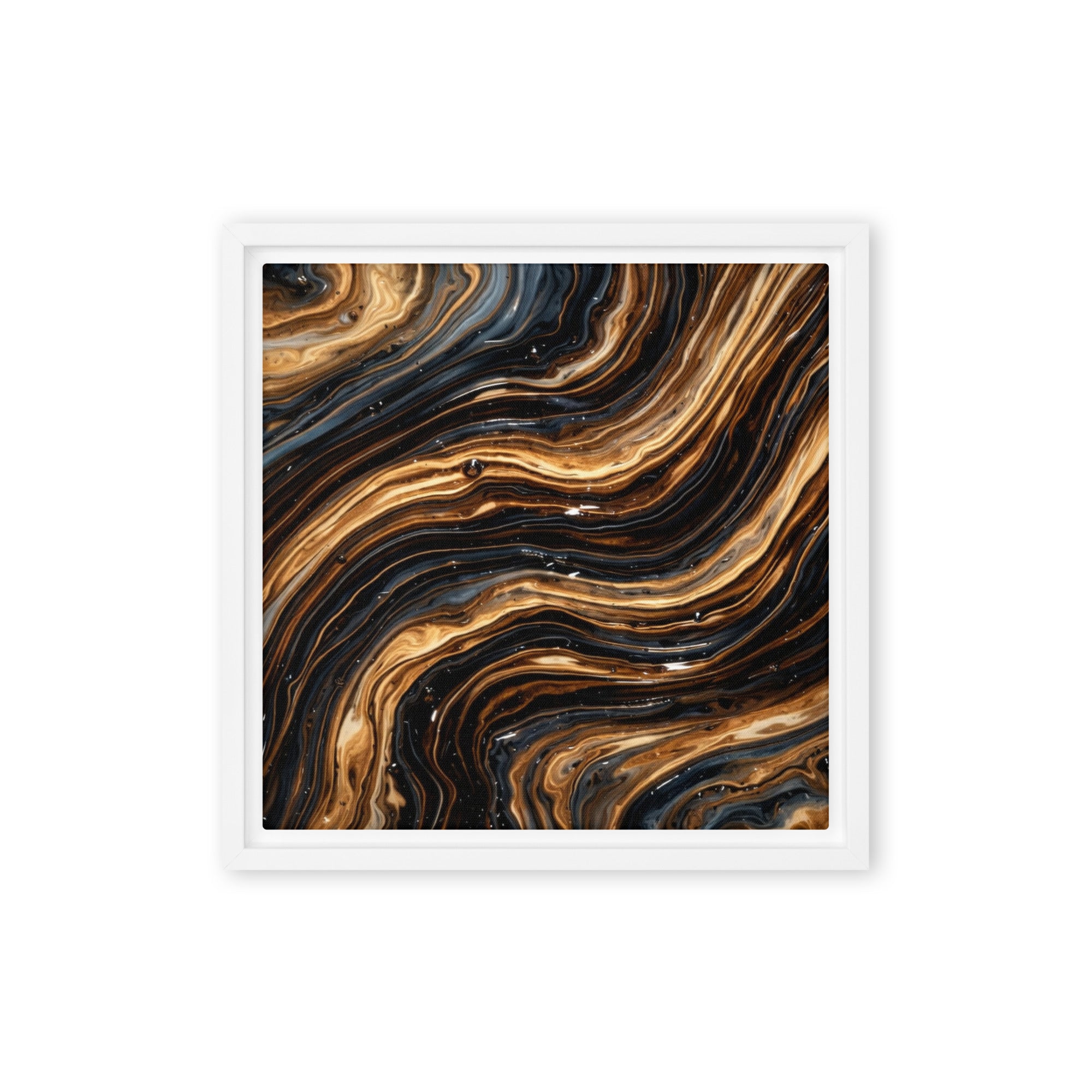Amber framed canvas print front-facing product image in black frame, 24 x 36 inch statement piece