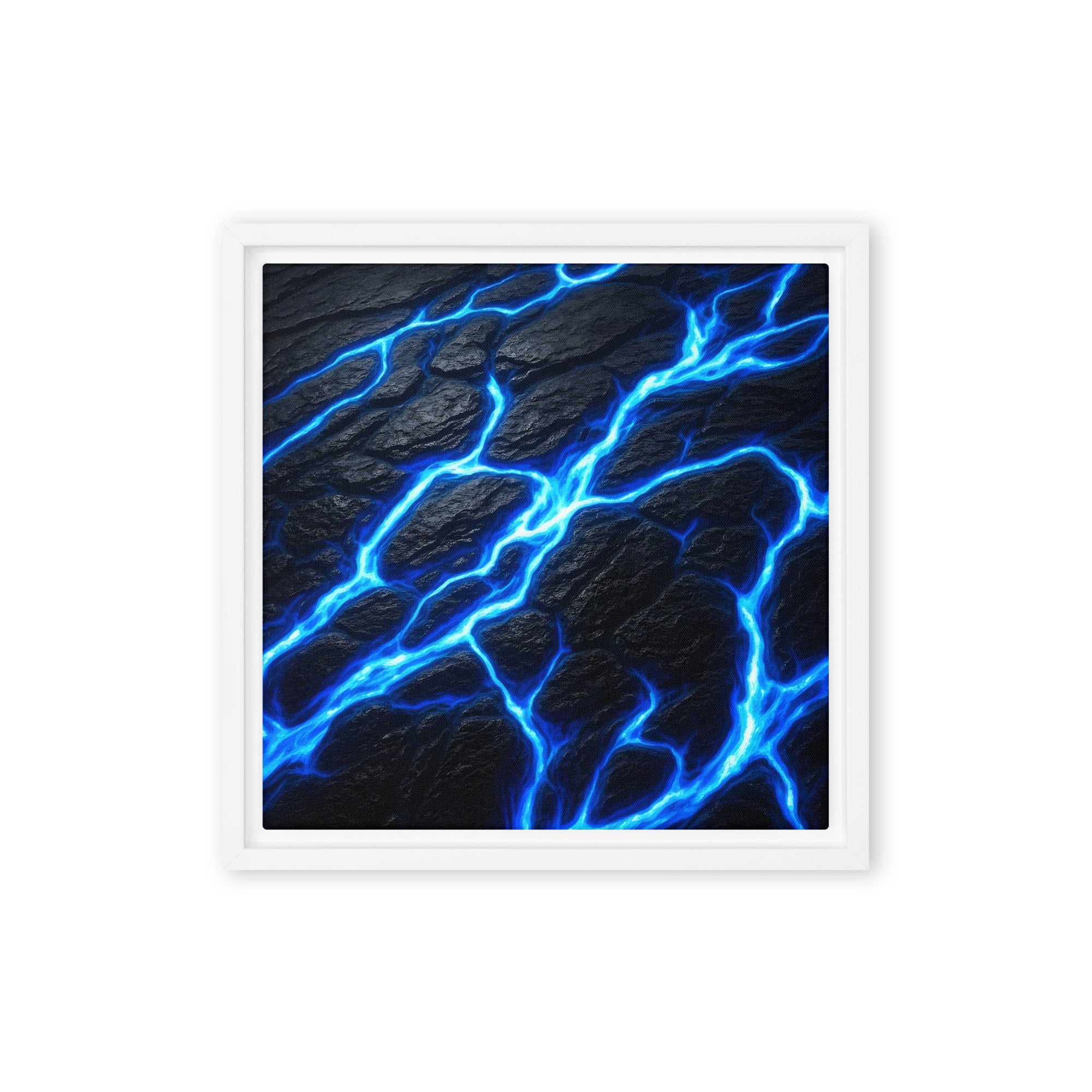 Fissure framed canvas print front-facing product image in black frame, 24 x 36 inch statement piece