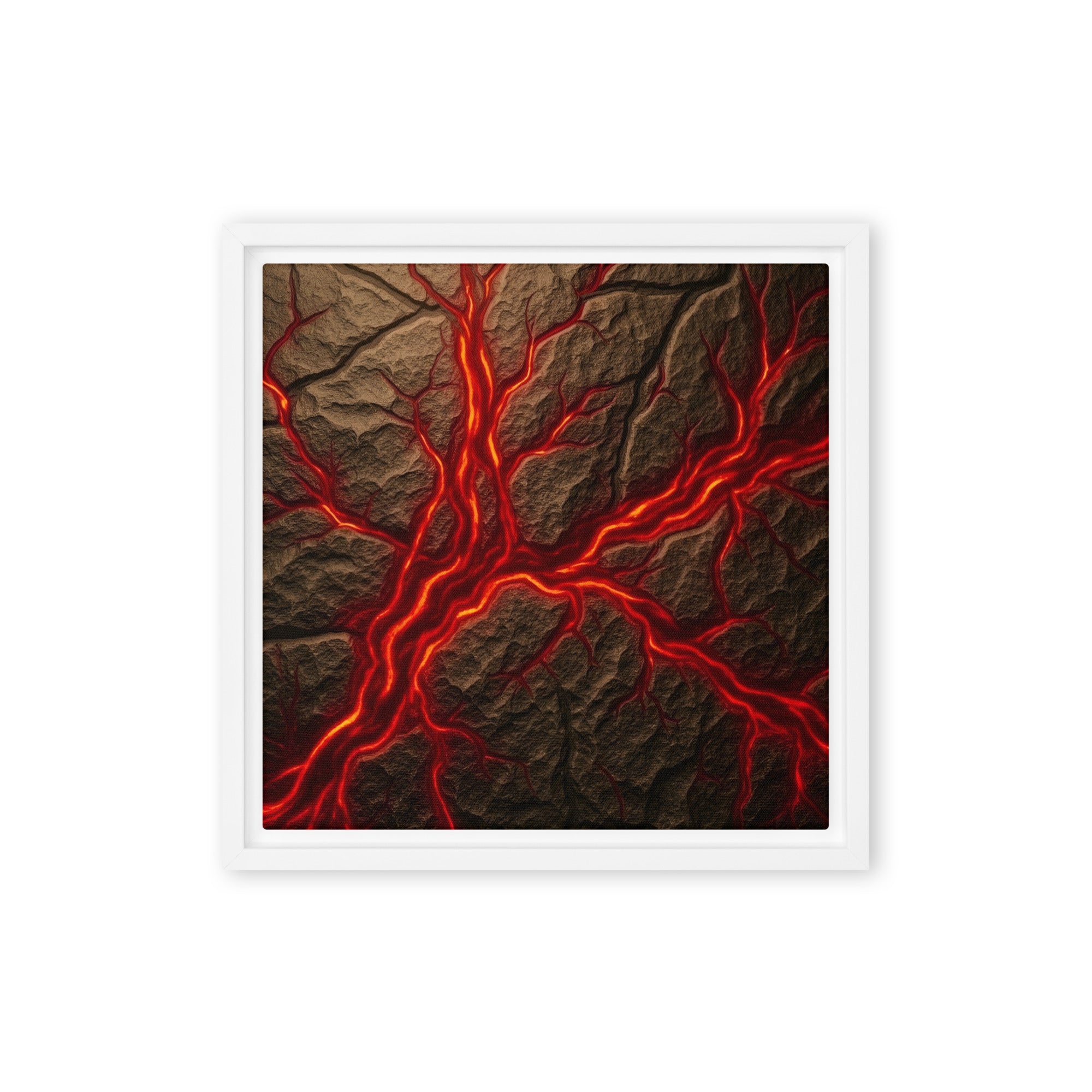 Magma framed canvas print front-facing product image in black frame, 24 x 36 inch statement piece