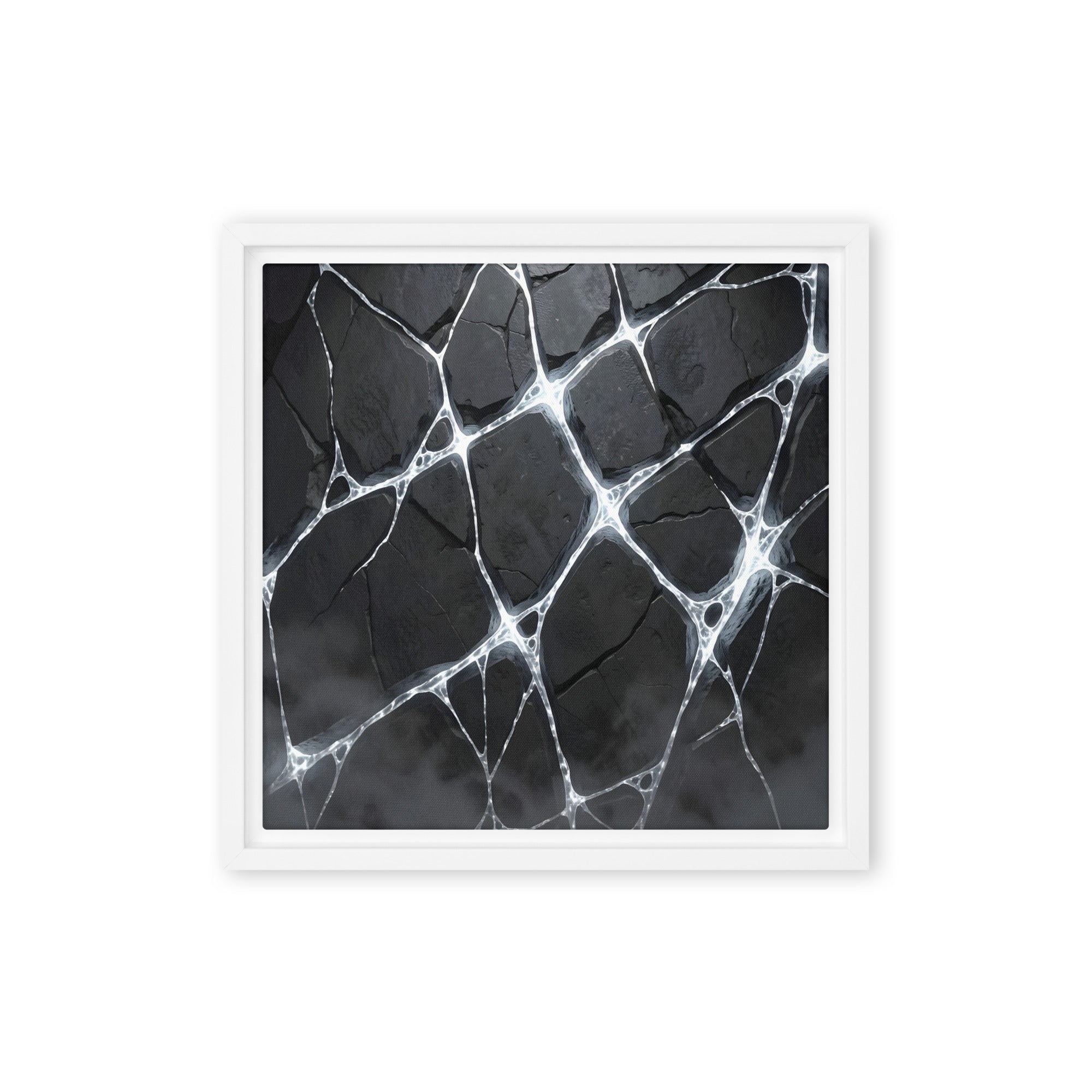 Pumice framed canvas print front-facing product image in black frame, 24 x 36 inch statement piece