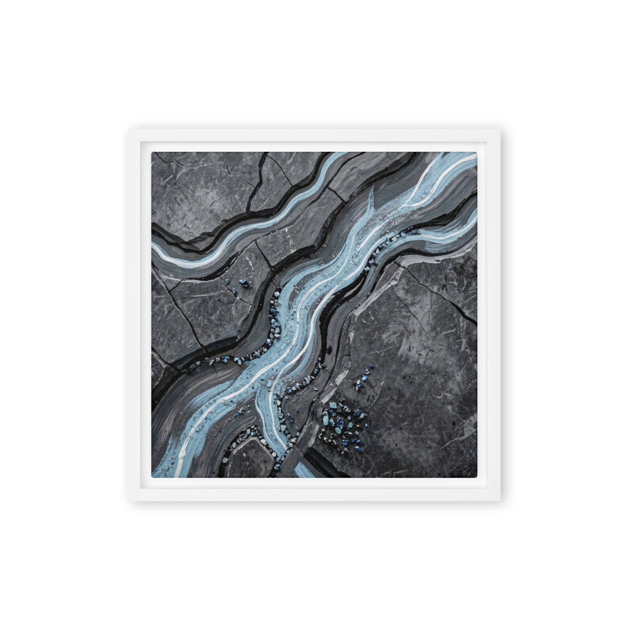 Viscosity framed canvas print wall display image in brown frame, 8 x 10 inch universal size