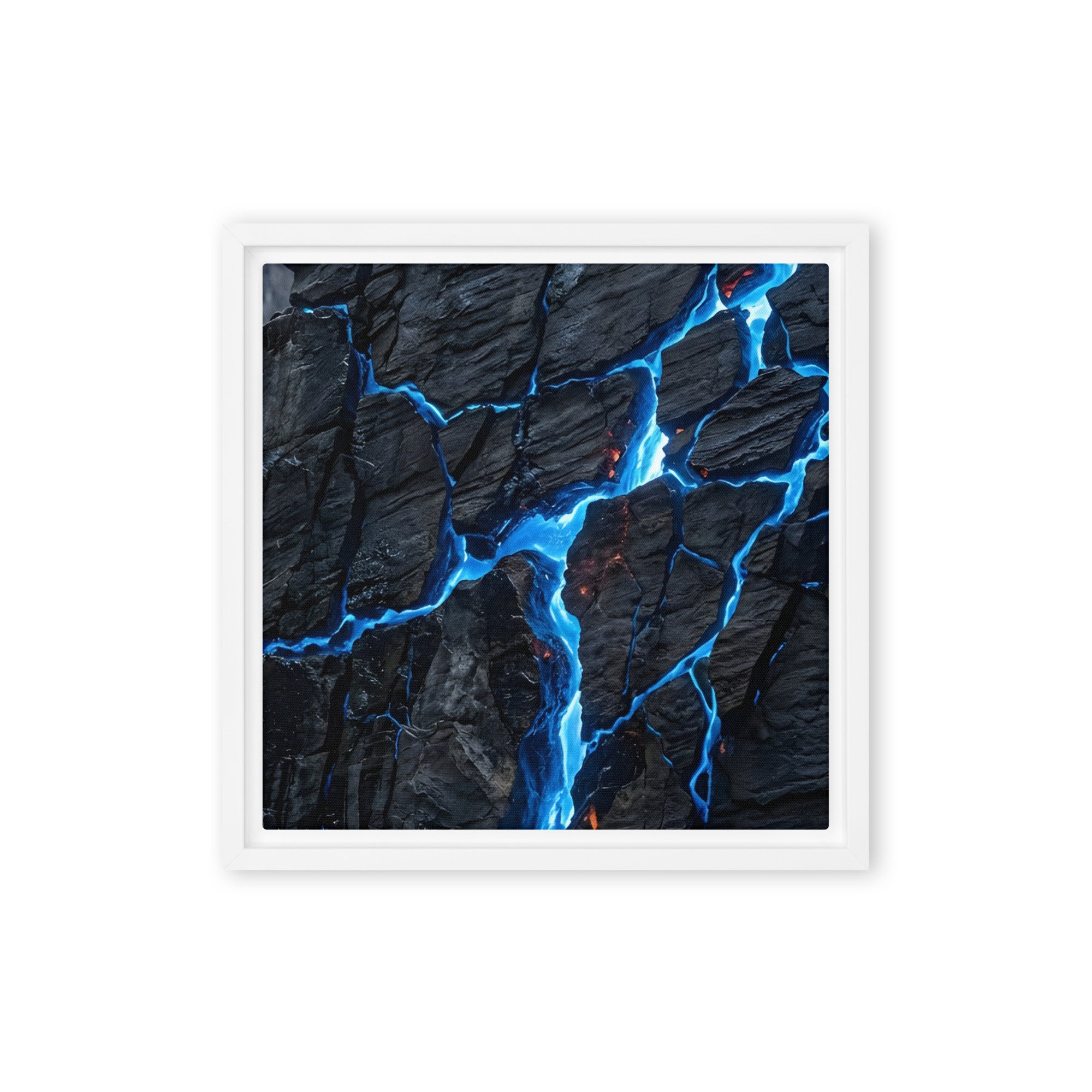 Xenolith framed canvas print wall display image in brown frame, 8 x 10 inch universal size