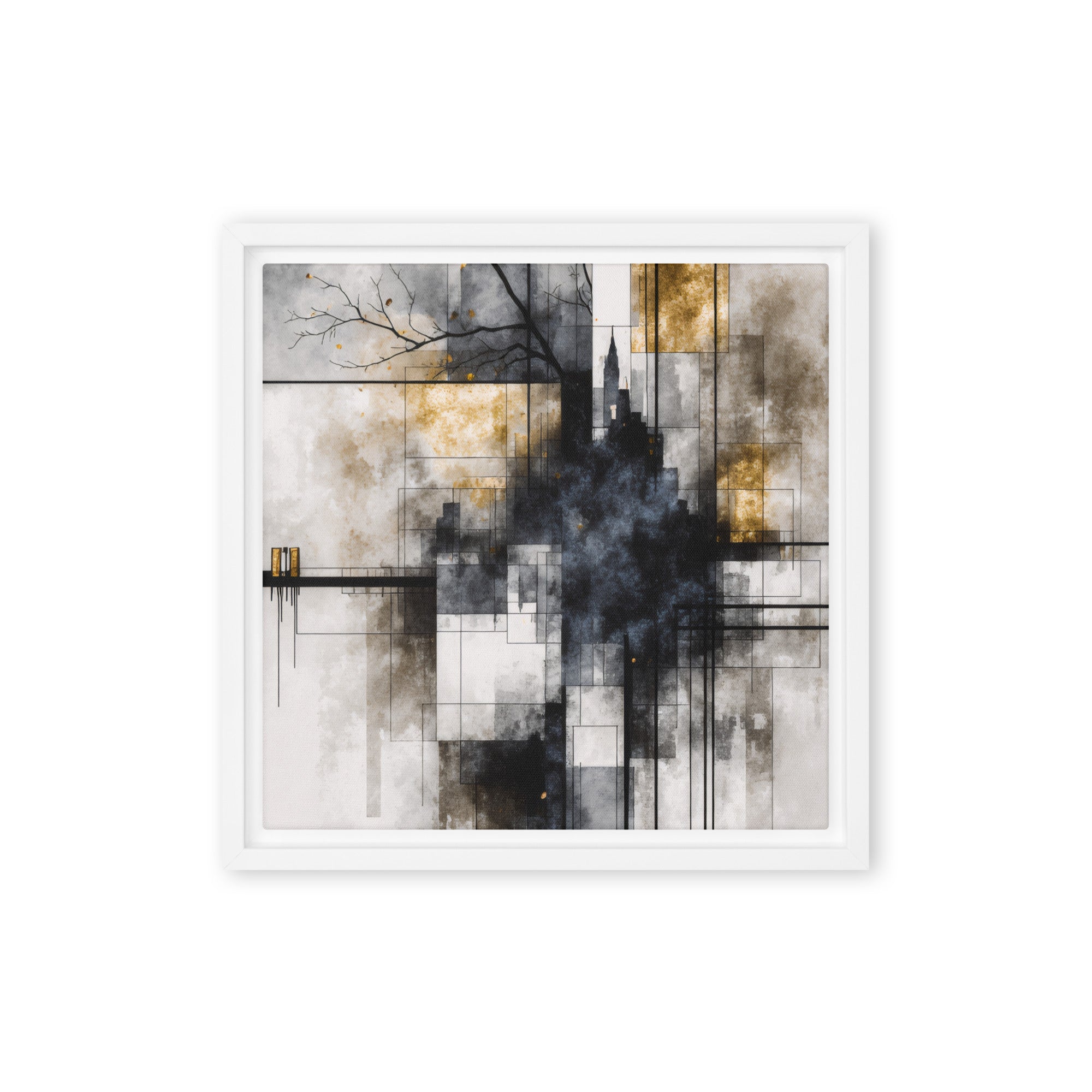 Alchemy framed canvas print wall display image in brown frame, 8 x 10 inch universal size