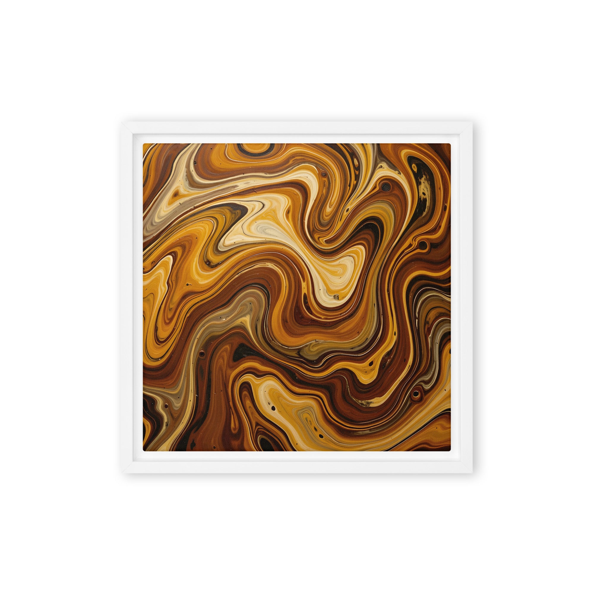 Molten Earth framed canvas print front-facing product image in black frame, 24 x 36 inch statement piece