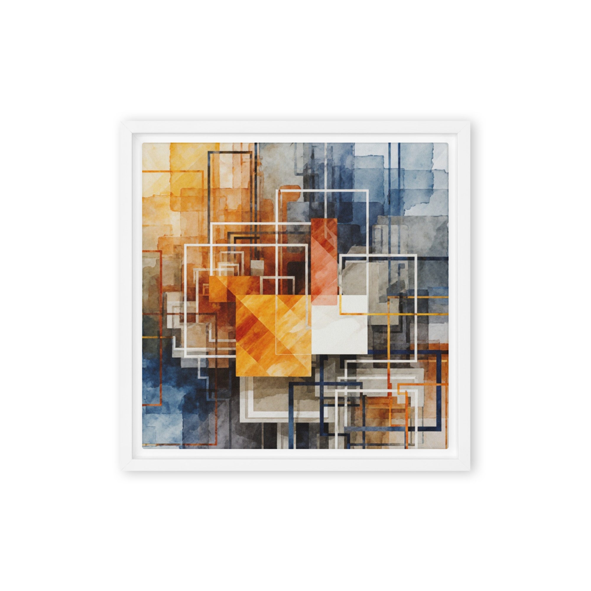 Reticle wall art product image as a framed canvas print in black frame, 24 x 32 inch large size