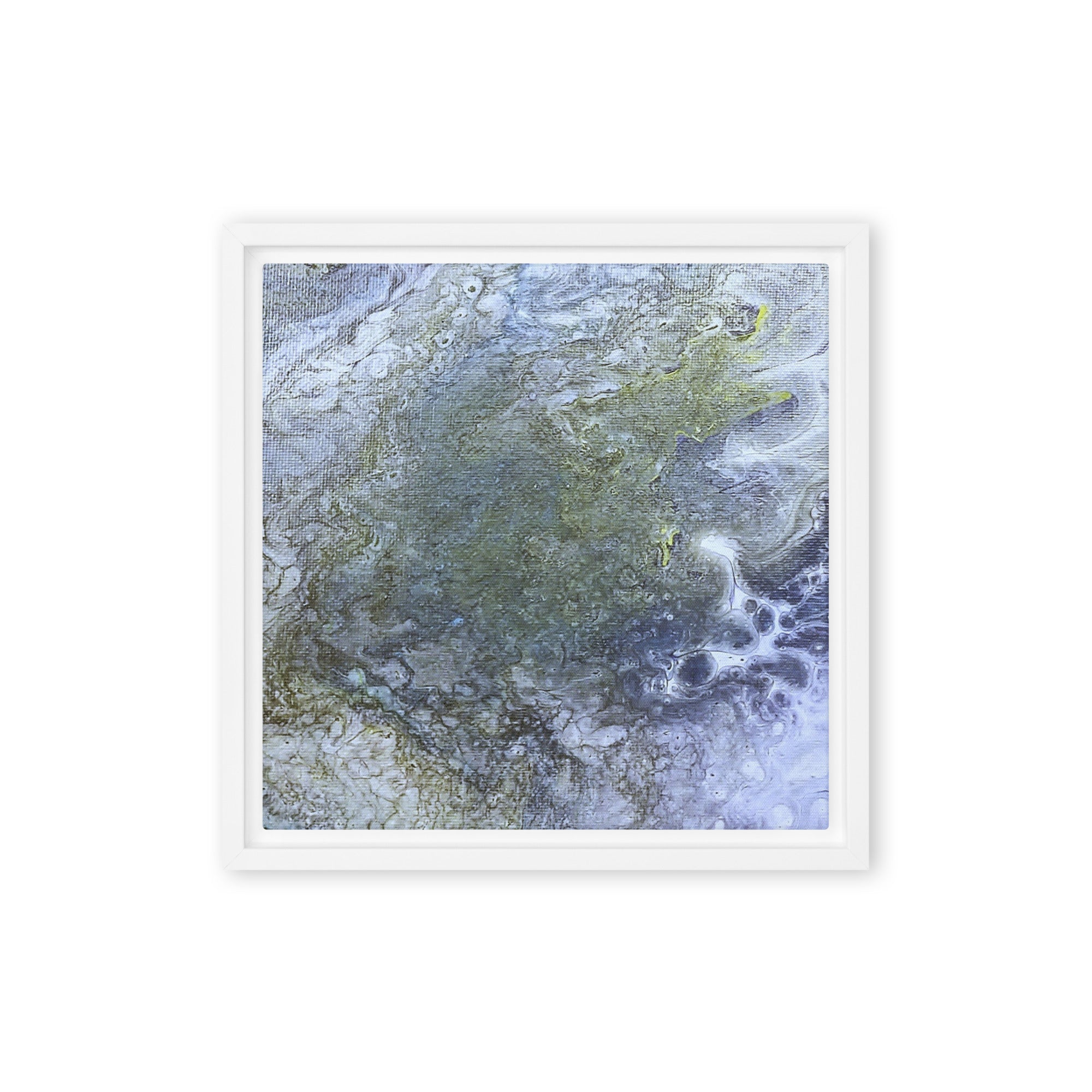 Shallows wall art product image as a framed canvas studio series in black frame, 24 x 32 inch large size