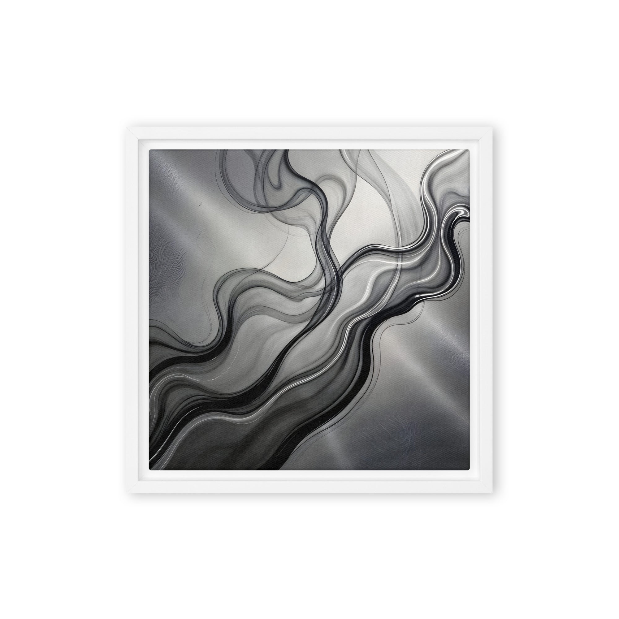 Smoke framed canvas print wall display image in brown frame, 8 x 10 inch universal size