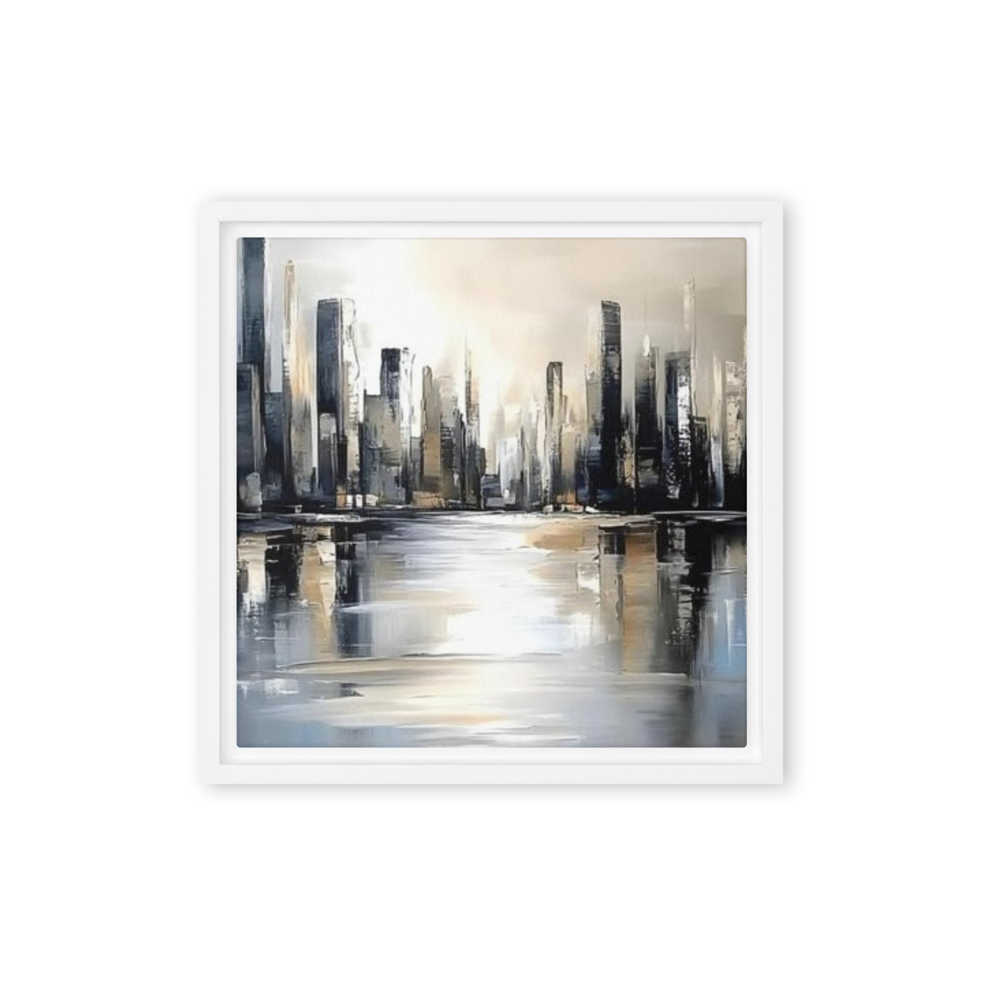 Sharps wall art product image as a framed canvas print in black frame, 24 x 32 inch large size
