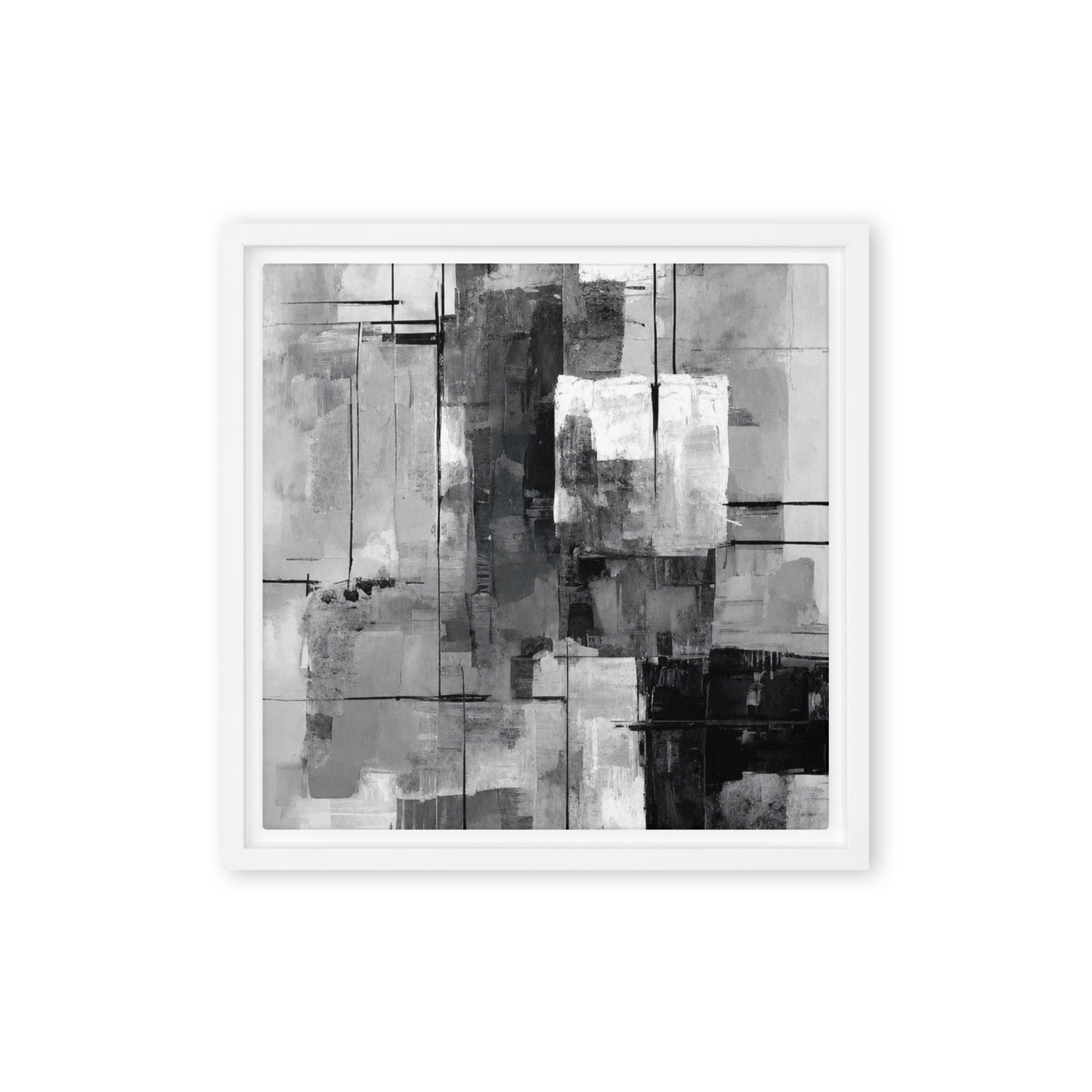 Align framed canvas print front-facing product image in black frame, 24 x 36 inch statement piece