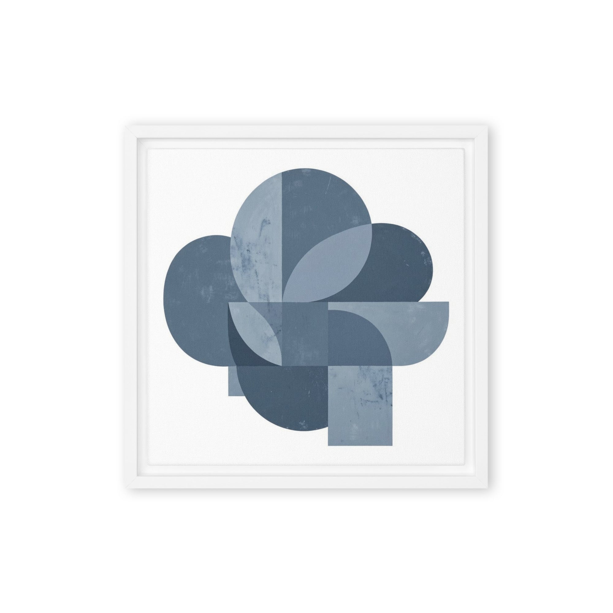 Slate I framed canvas print front-facing product image in white frame