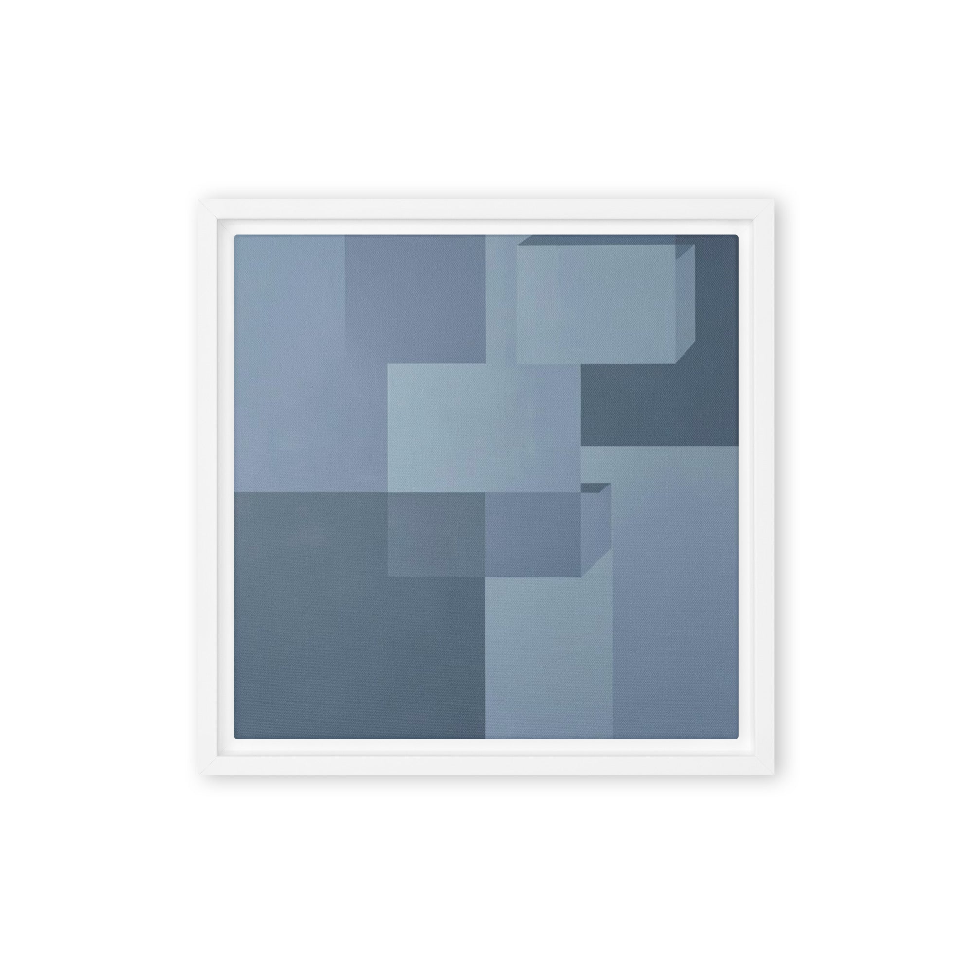 Slate III framed canvas print front-facing product image in white frame