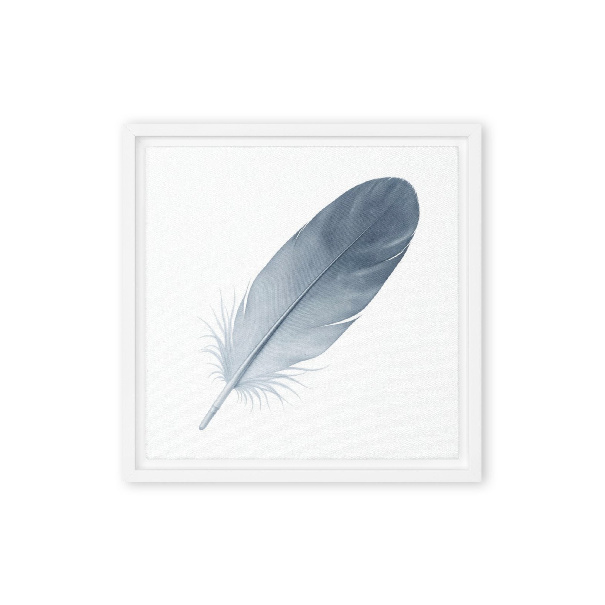 Slate VI framed canvas print front-facing product image in white frame