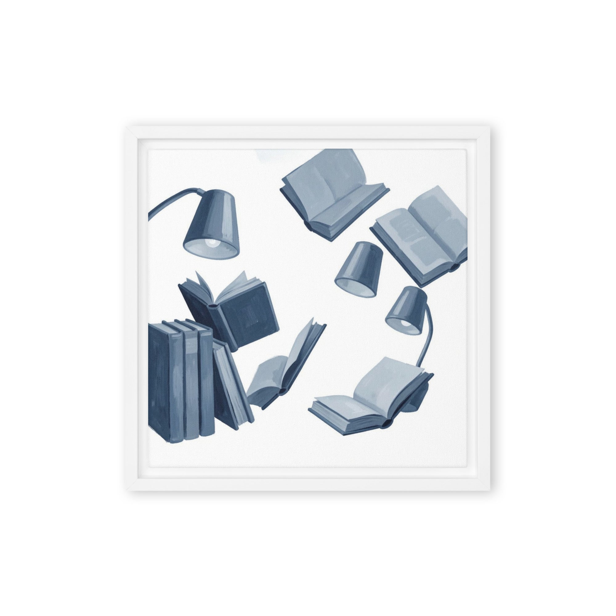 Slate X framed canvas print front-facing product image in white frame