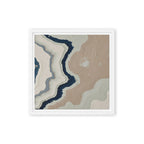 Karst framed canvas artwork with limestone-like textures and deep charcoal shadows, shown on white.
