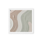 Talus framed canvas artwork with angular rock-like forms and deep charcoal contrasts, shown on white.