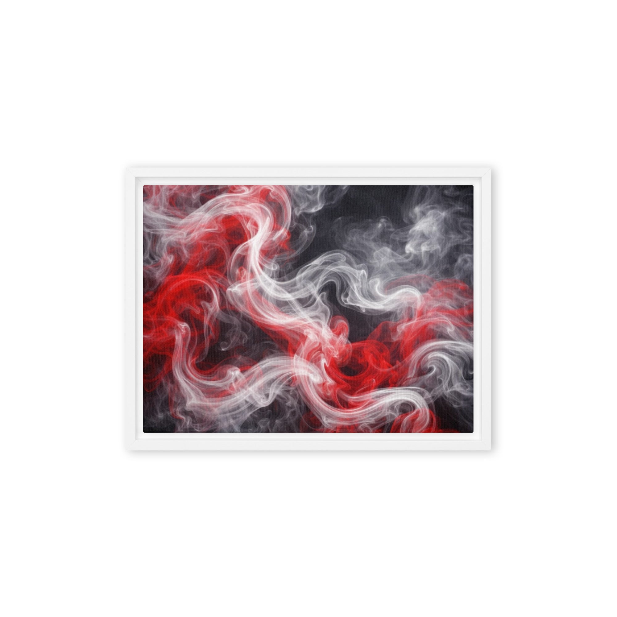 Charged framed canvas print product mockup in 12 x 16 inch universal size