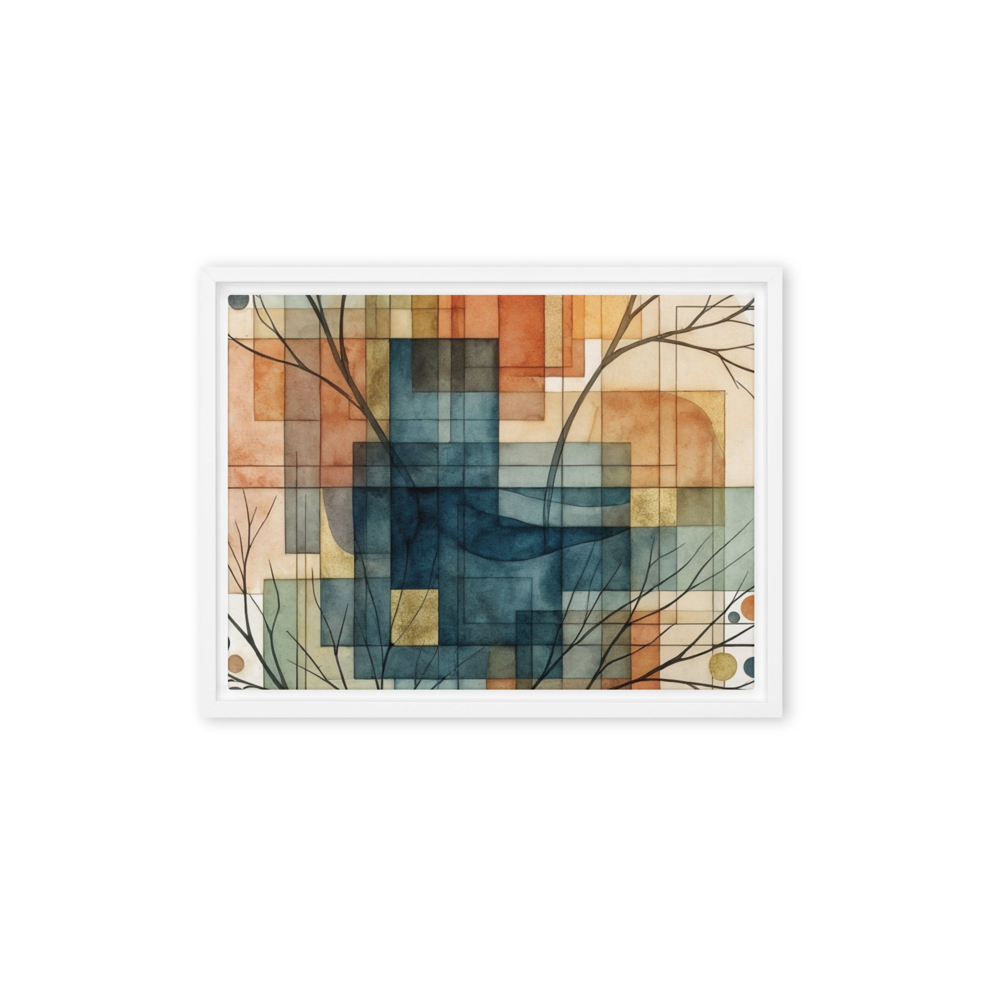 Always framed canvas urban product view in black frame, 18 x 24 inch large size