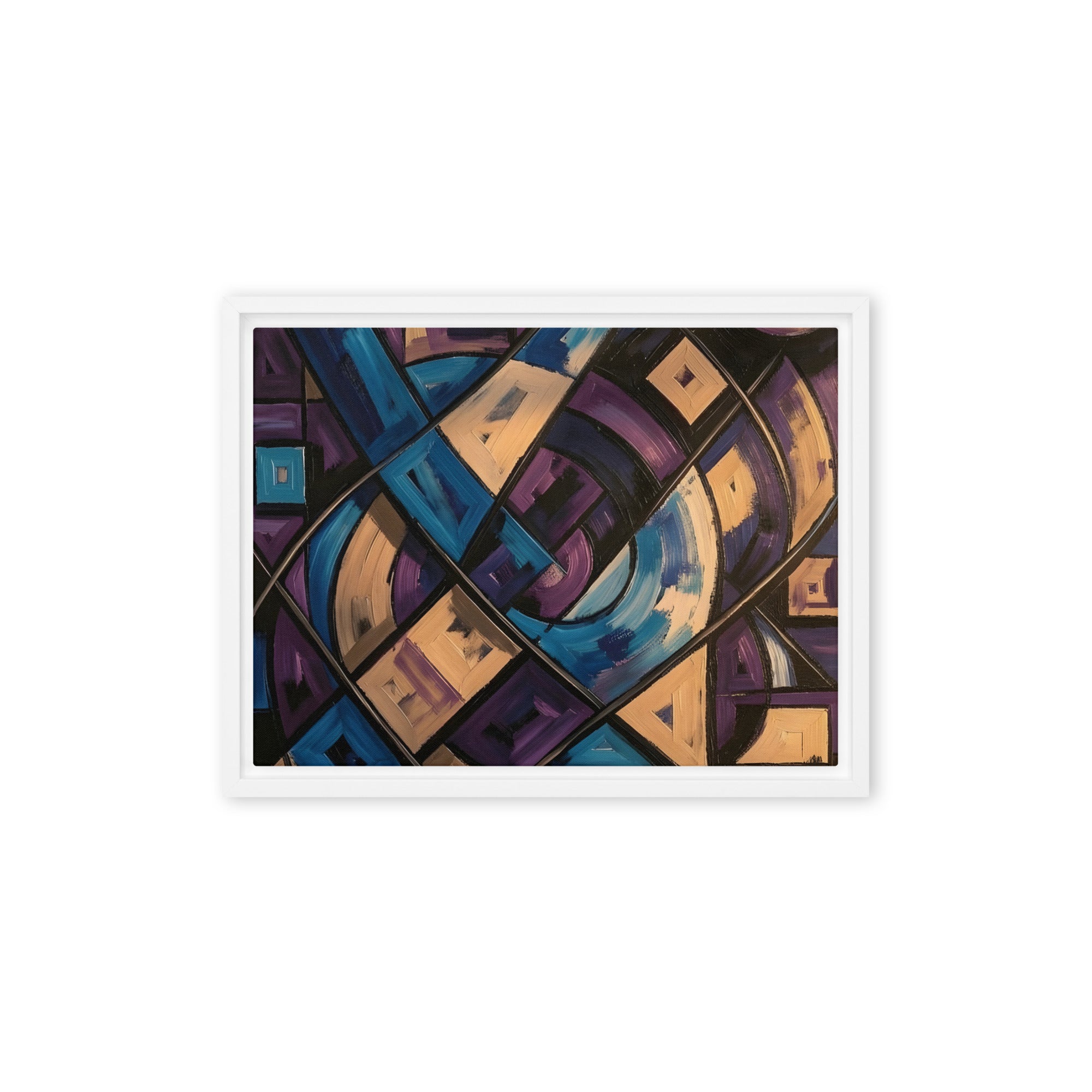 Relic framed canvas print, front view in black frame, 20 x 30 inch large size