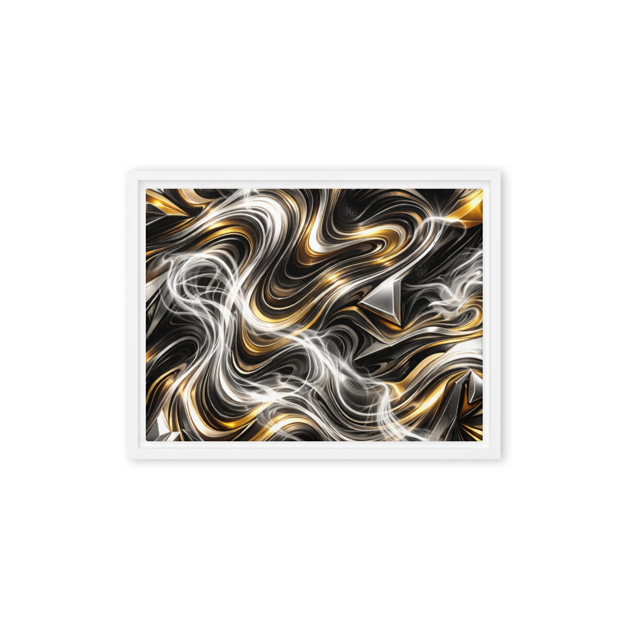 Ouro framed canvas print wall display image in black frame, 16 x 20 inch universal size