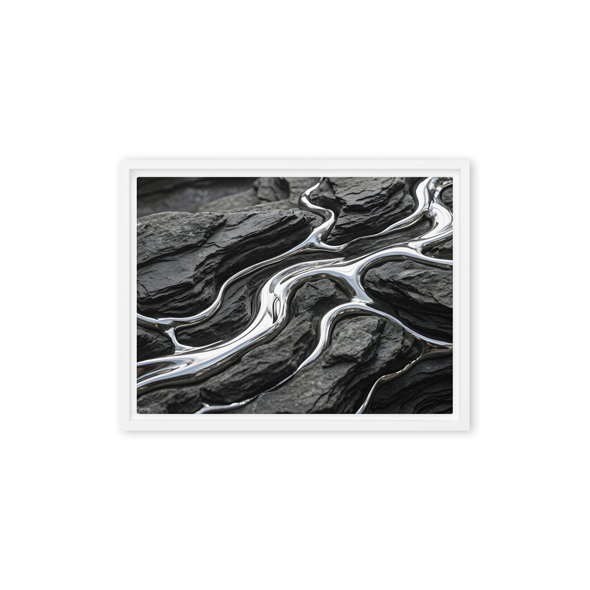 Basalt framed canvas print image for product listing in black frame, 20 x 28 inch large size