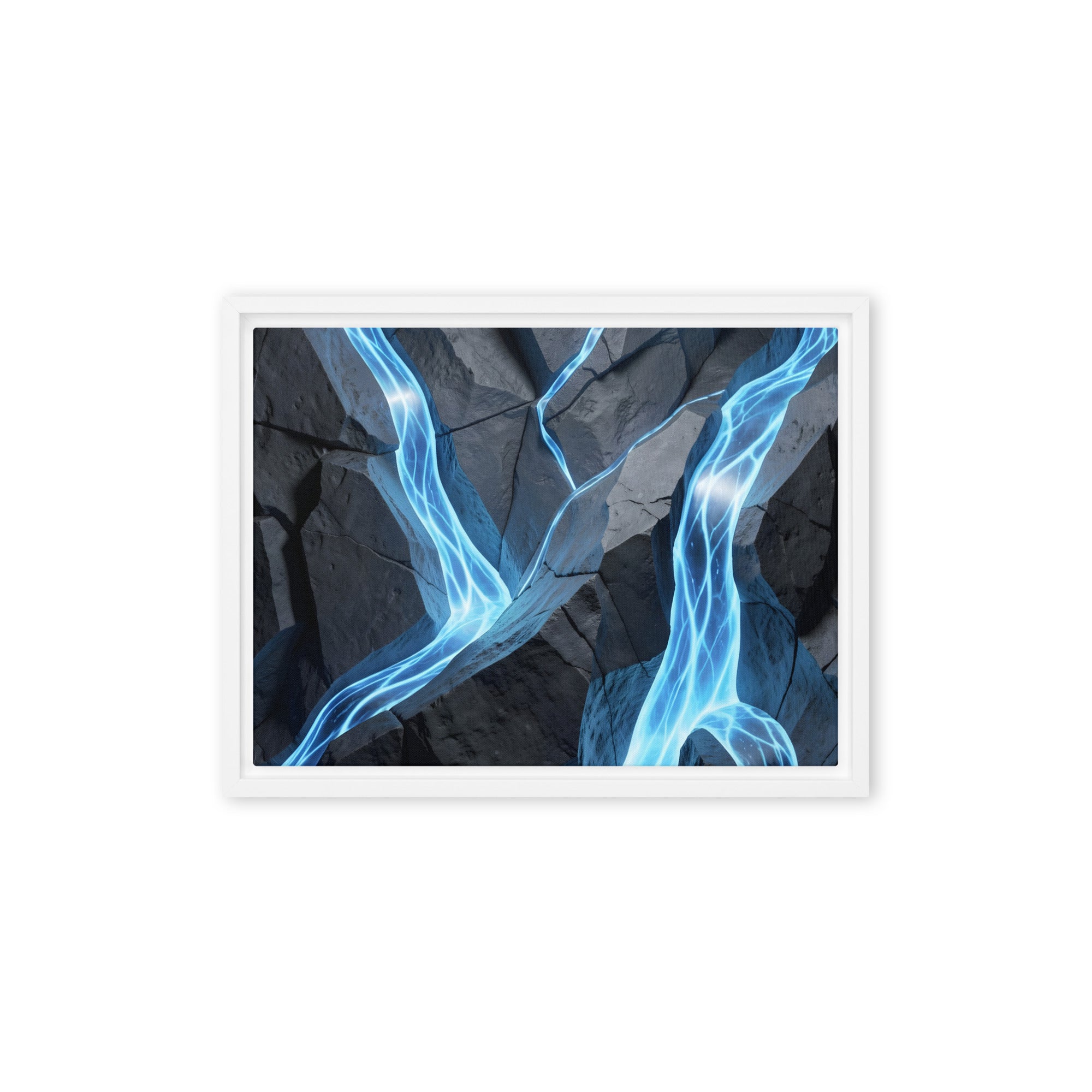Tephra framed canvas print image for product listing in brown frame, 12 x 12 inch universal size