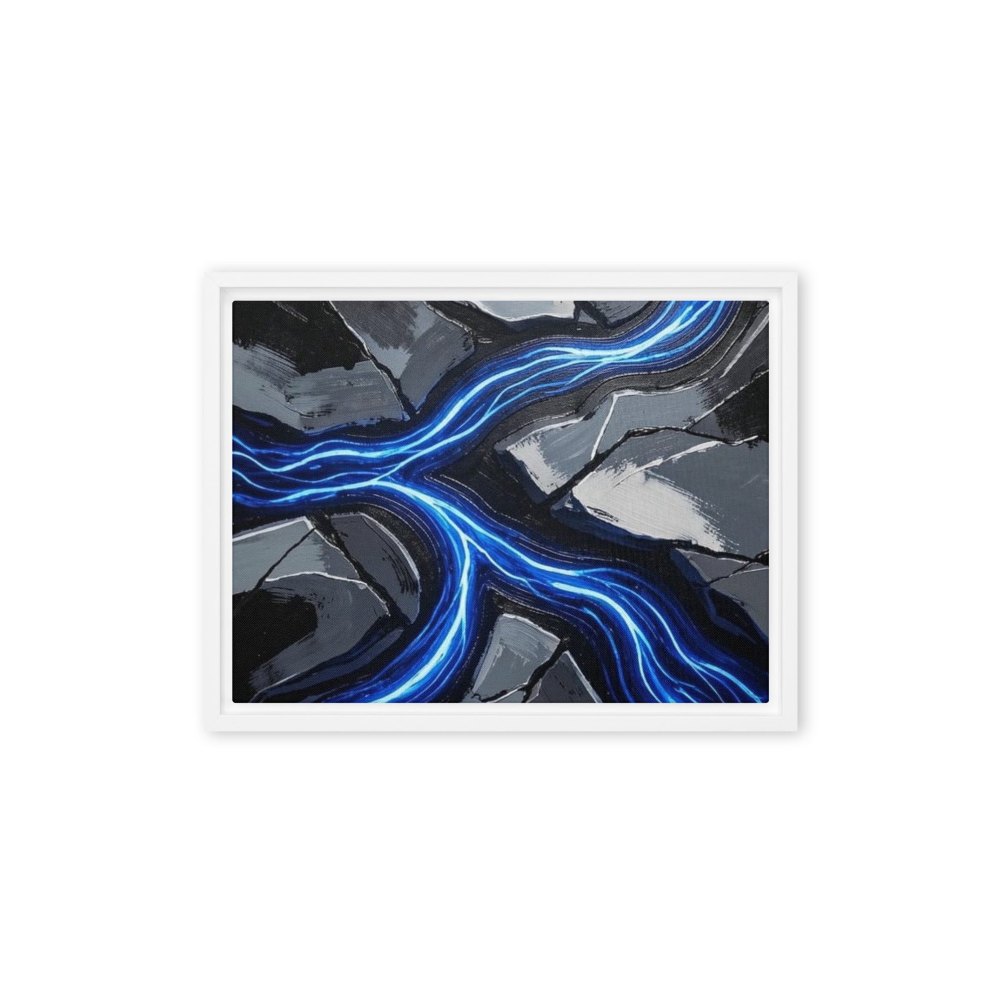 Viscous framed canvas print image for product listing in brown frame, 12 x 12 inch universal size