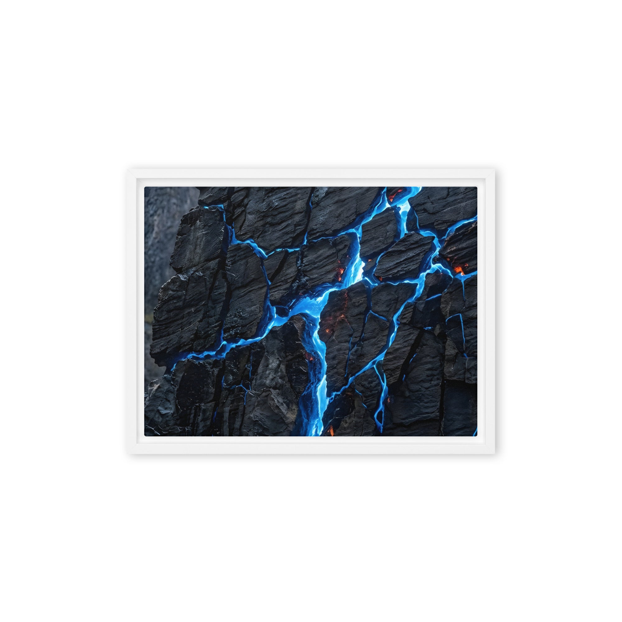 Xenolith framed canvas print image for product listing in brown frame, 12 x 12 inch universal size