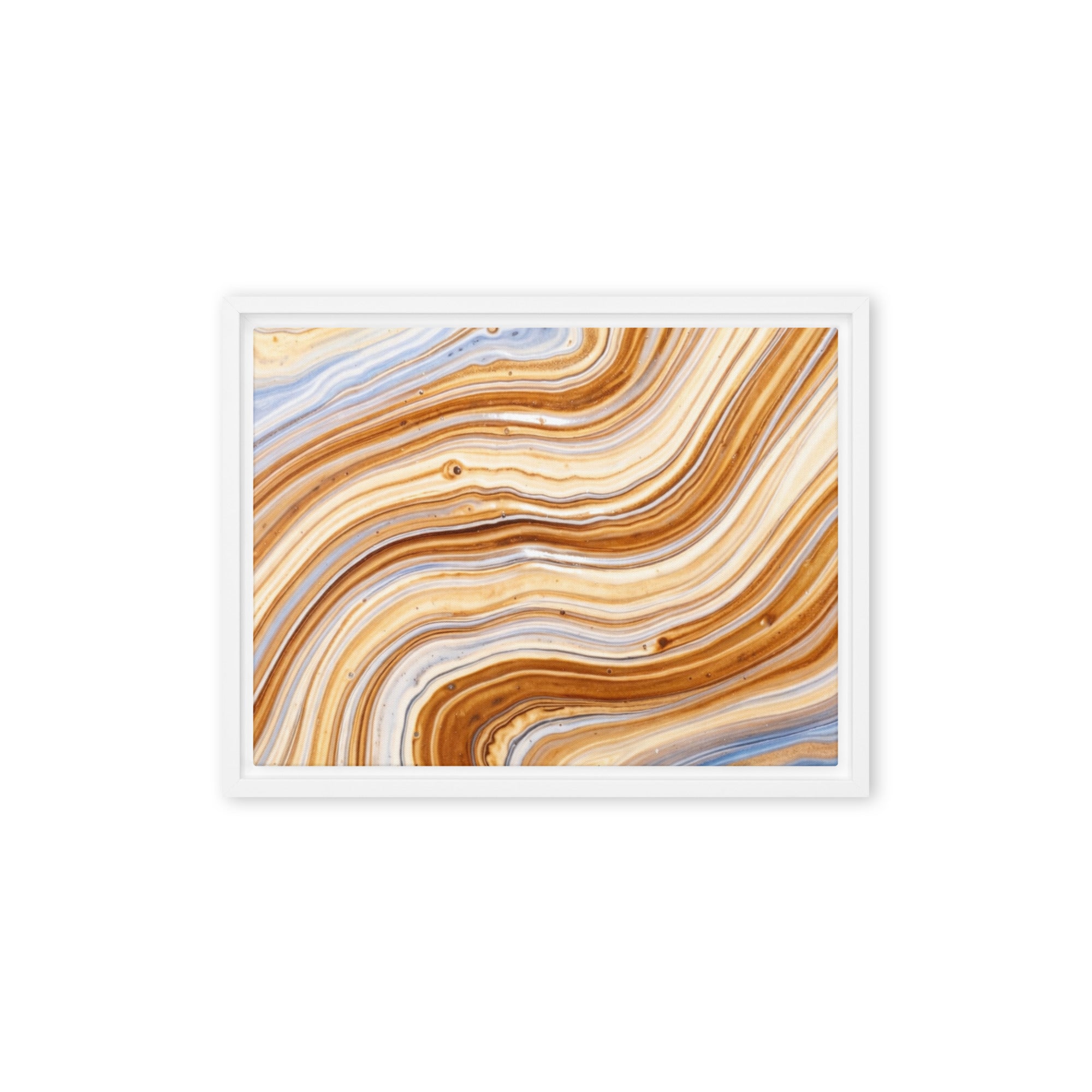 Dune framed canvas print product view in brown frame, 11 x 14 inch universal size
