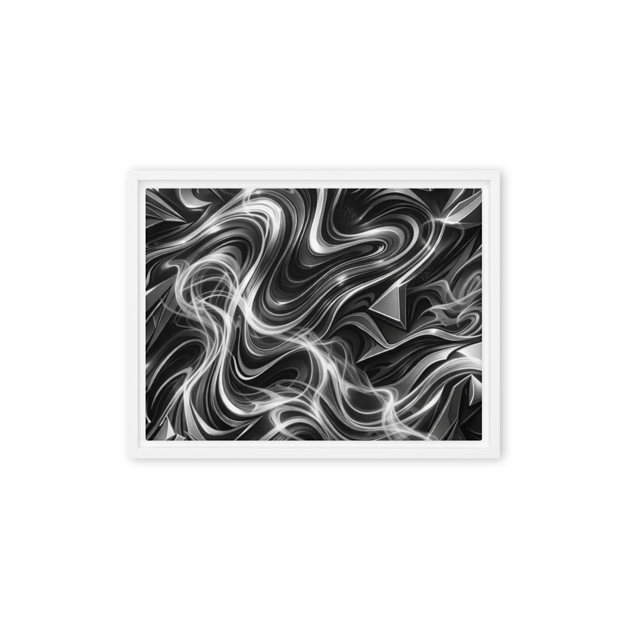 Edge framed canvas print product view in brown frame, 11 x 14 inch universal size